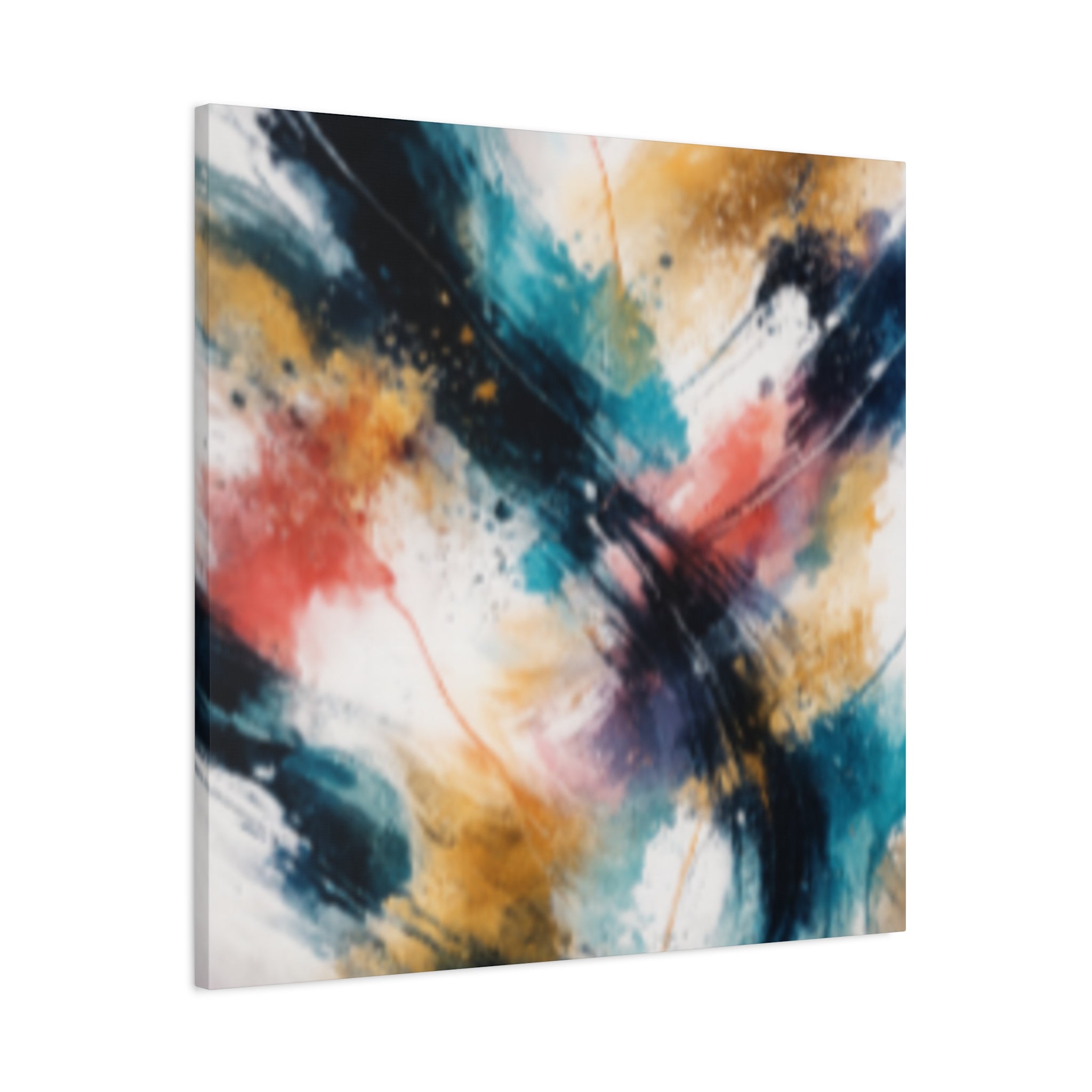 Abstract Color Splash Matte Canvas Print - Vibrant Modern Wall Art - Bedroom decor canvas