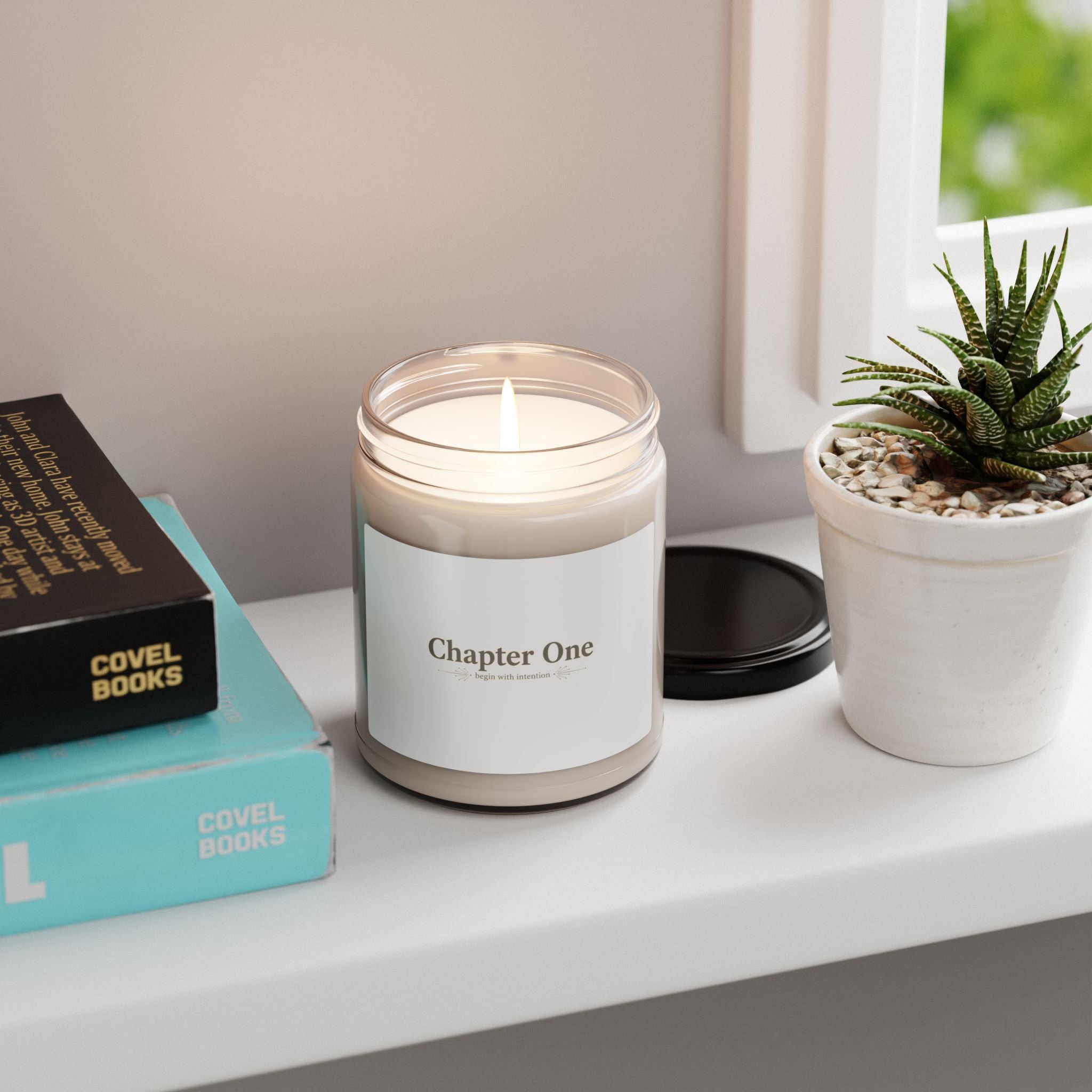 Chapter One Serif Wordmark Candle - Soy Candle Literary Aesthetic - Bookish Candle