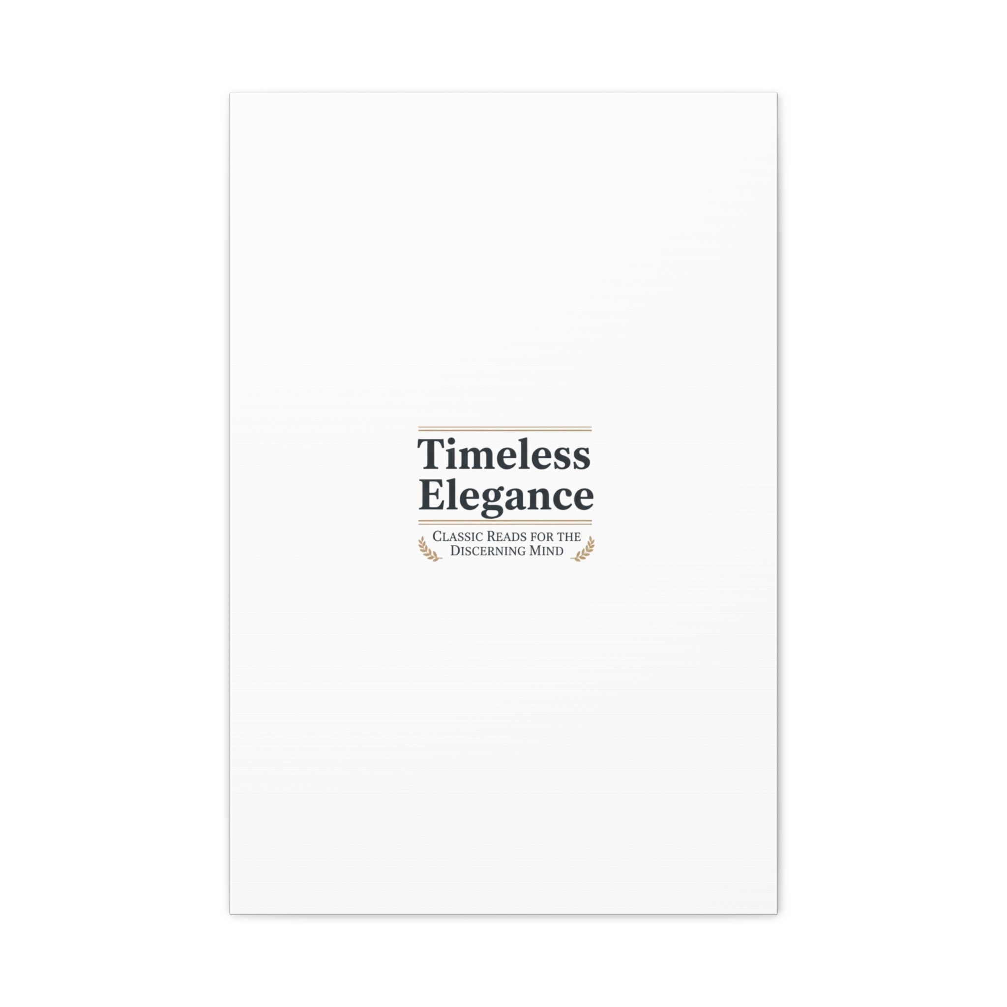 Timeless Elegance Canvas - Retro Serif Typography - Literary Aesthetic Luxury Canvas