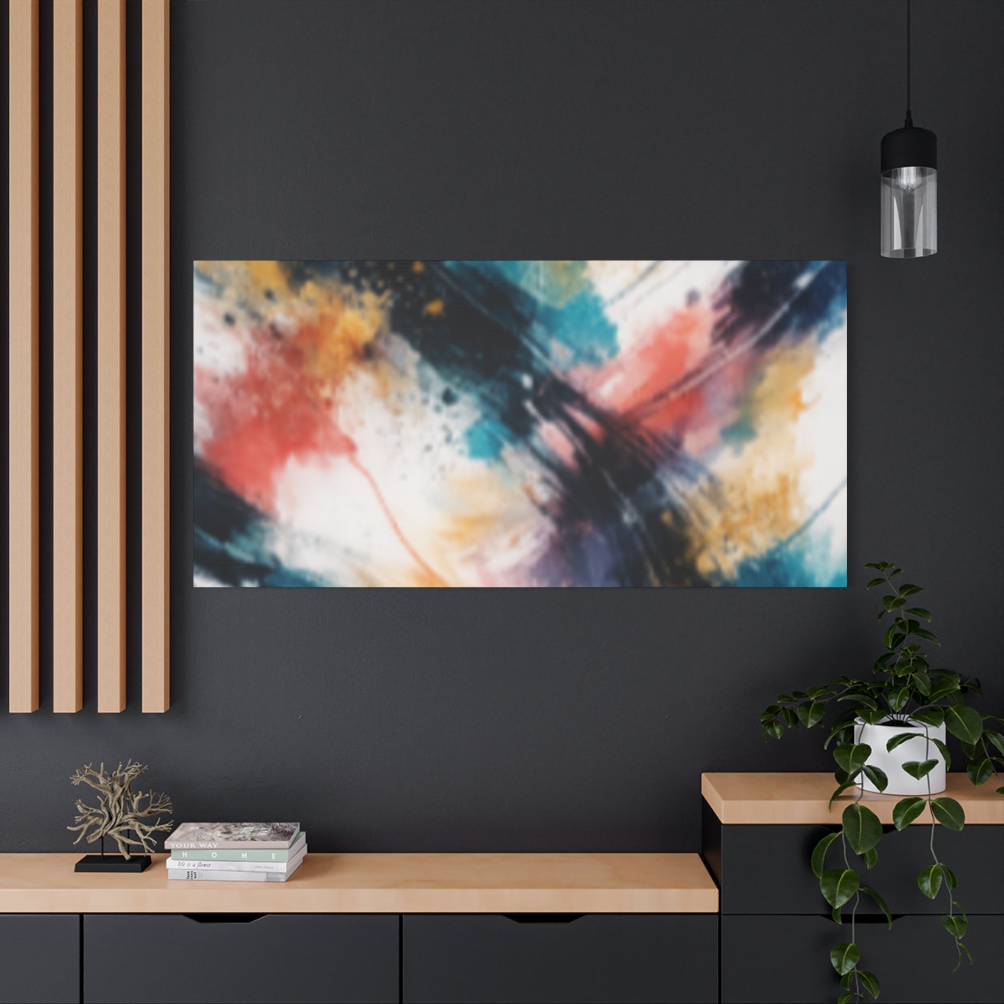 Abstract Color Splash Matte Canvas Print - Vibrant Modern Wall Art - Bedroom decor canvas