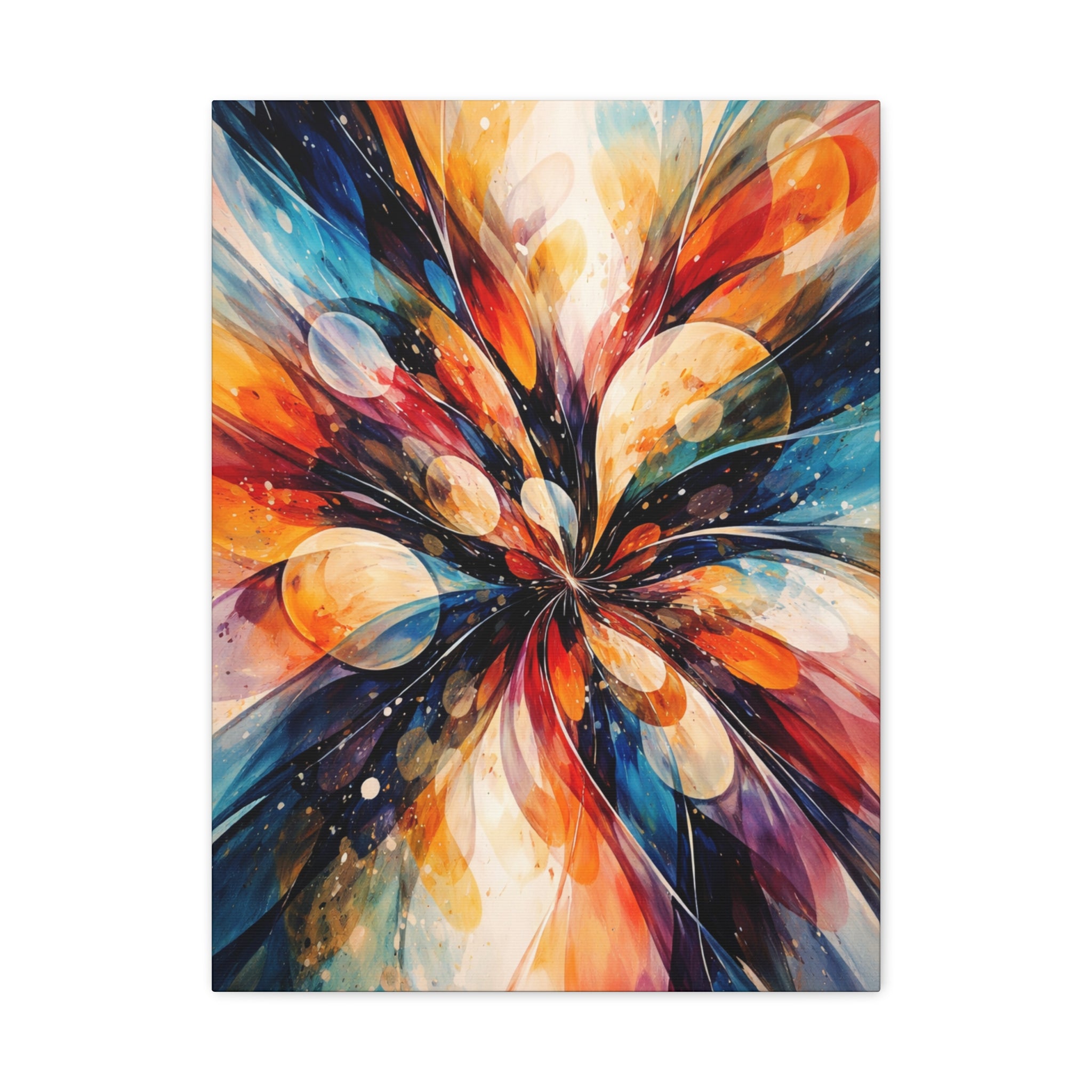 Colorful Abstract Wall Art Canvas – Modern Vibrant Home Decor Painting - Matte Canvas Stretched, 1.25"