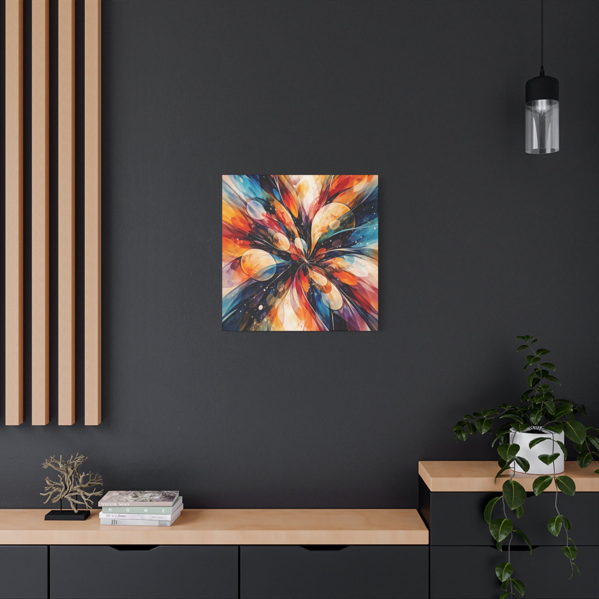 Colorful Abstract Wall Art Canvas – Modern Vibrant Home Decor Painting - Matte Canvas Stretched, 1.25"