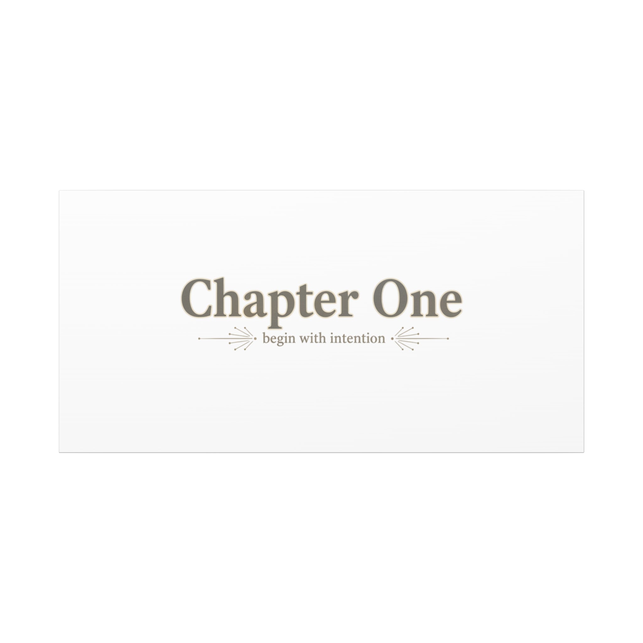 Chapter One Typography Canvas - Retro Serif Literary Aesthetic - Bookish and typography - Minimal Text canvas