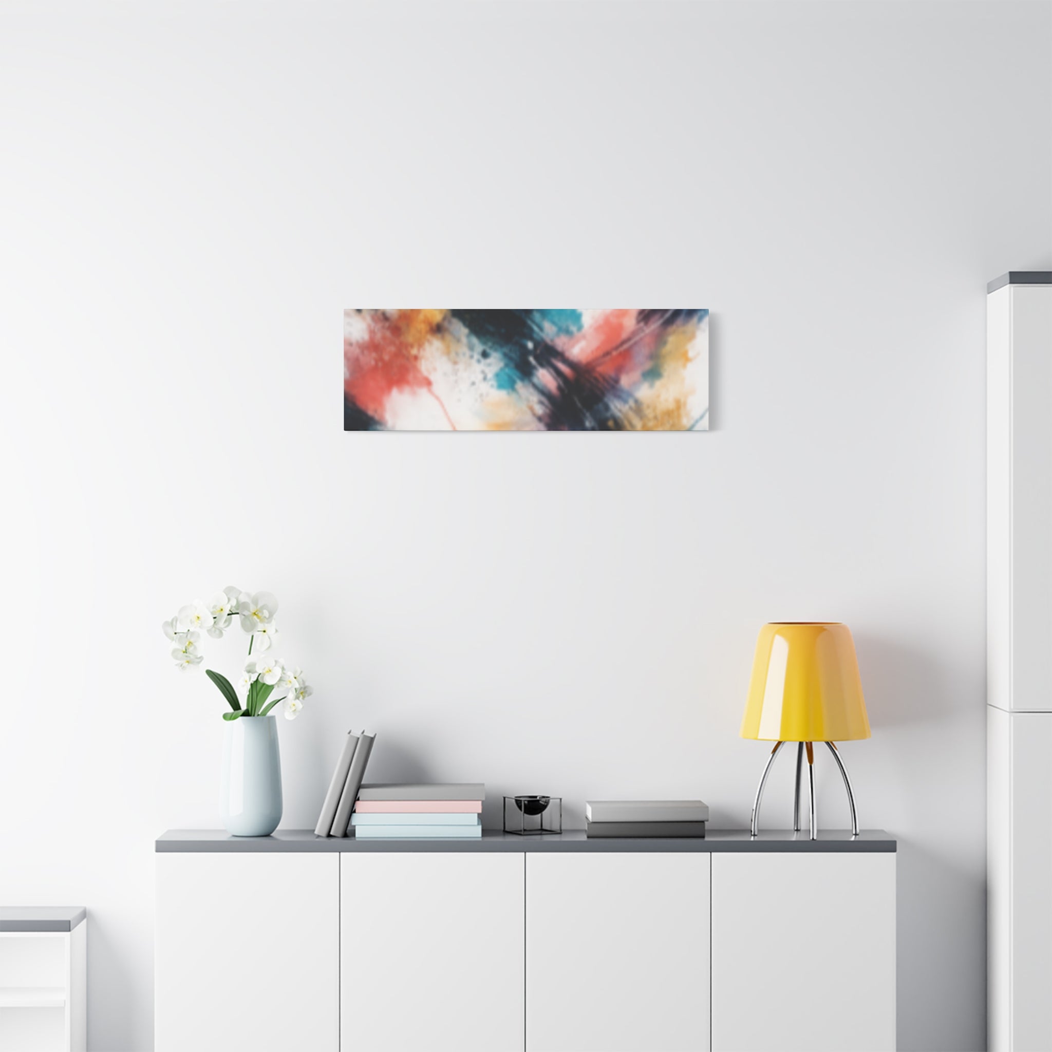 Abstract Color Splash Matte Canvas Print - Vibrant Modern Wall Art - Bedroom decor canvas