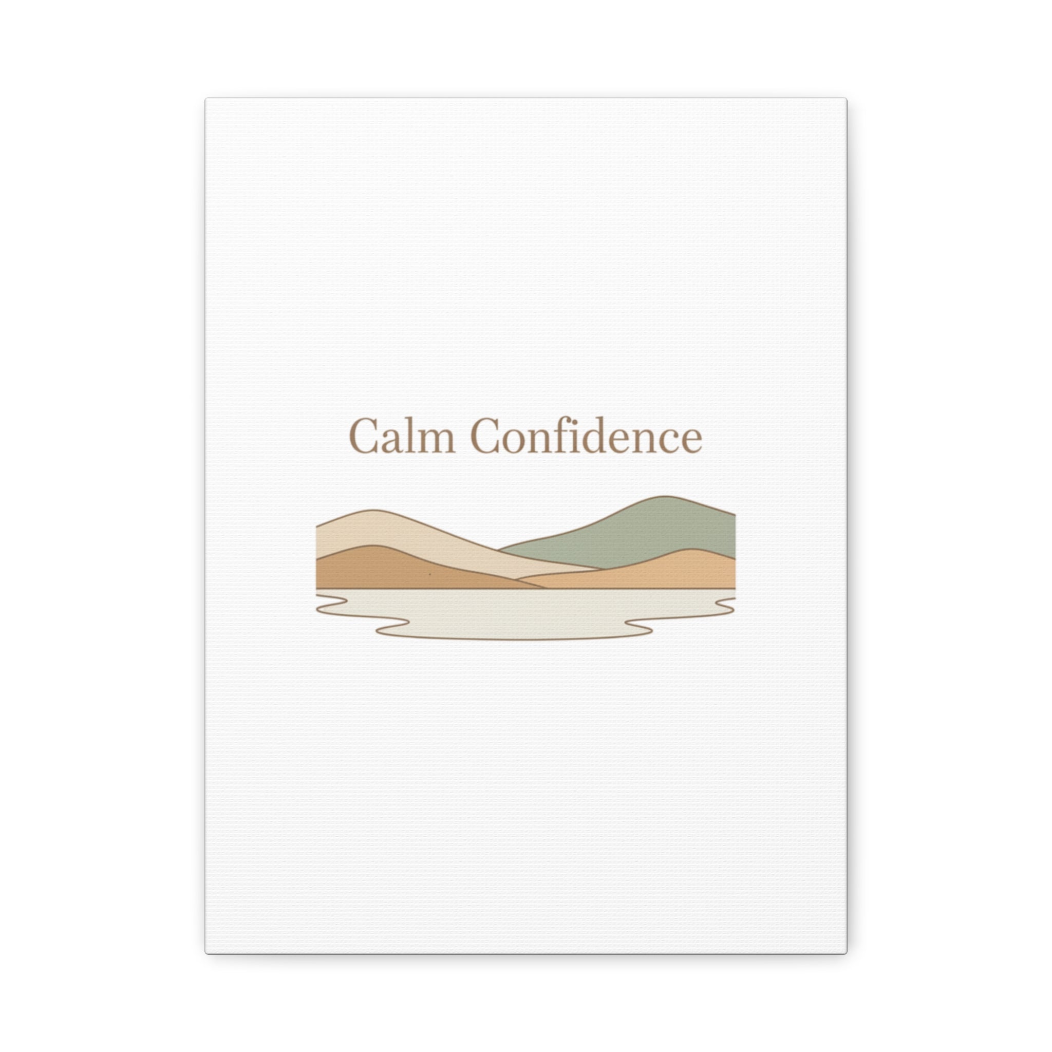 Calm Confidence minimalist landscape Canvas | quiet luxury, neutral minimalist