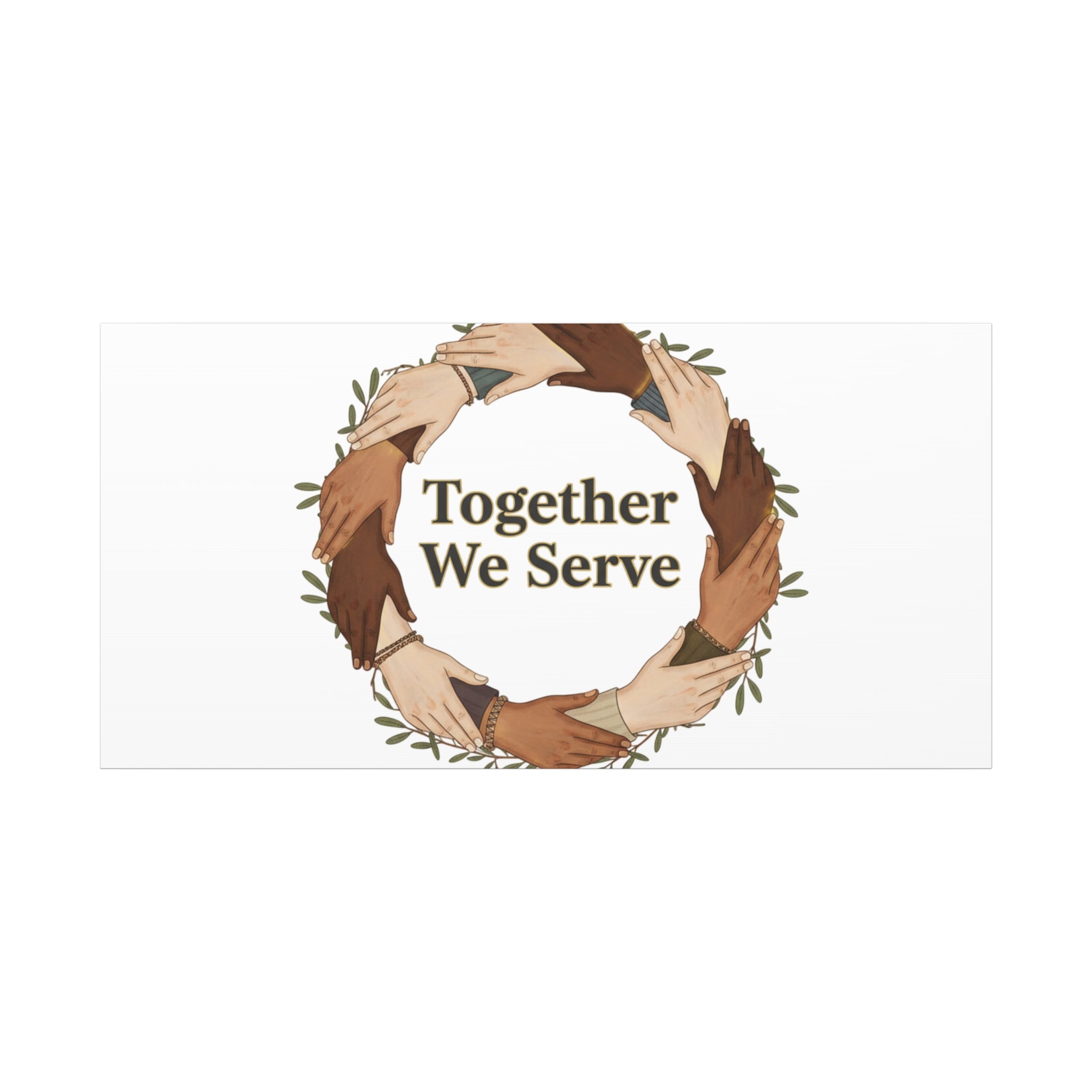 Together We Serve Canvas -  MLK Day of Service - unity poster - Community volunteer Canvas