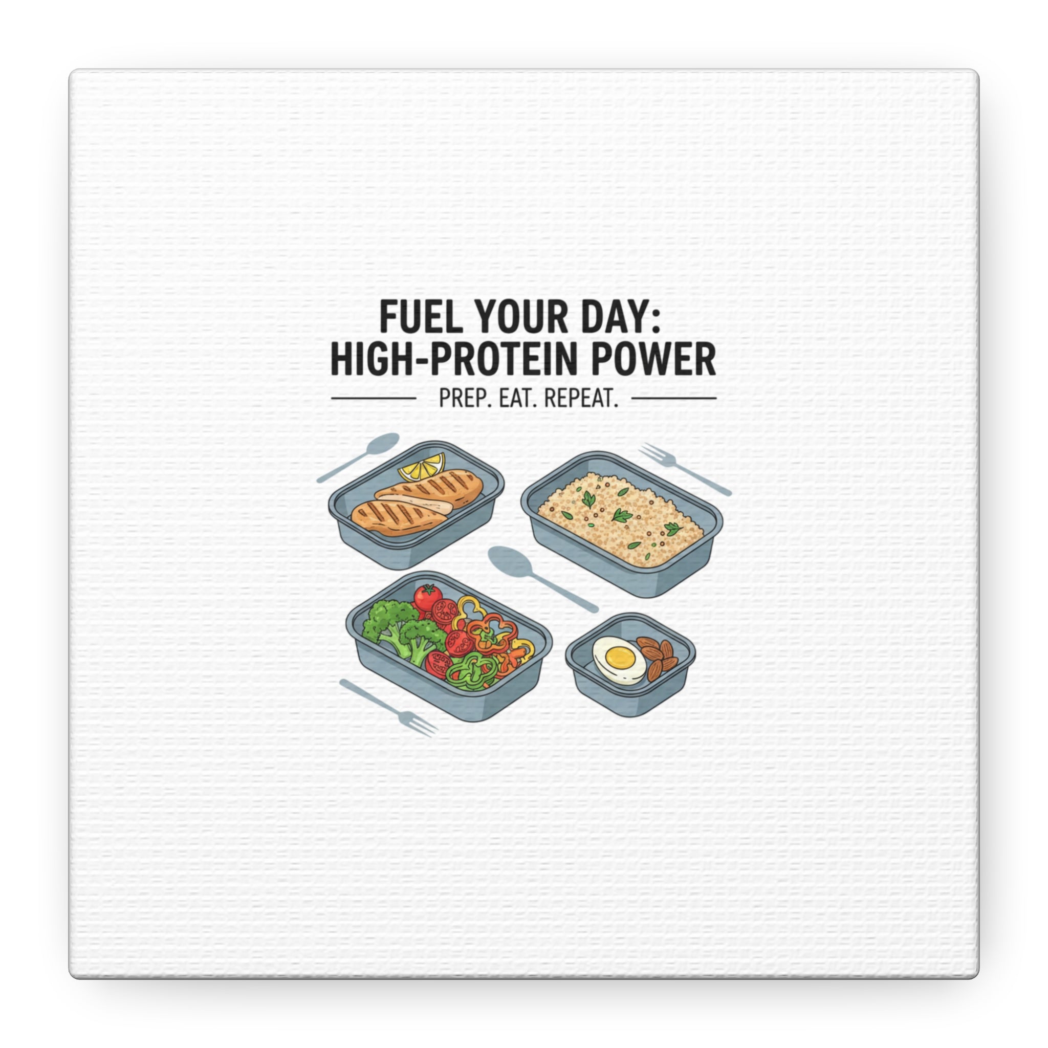 High-Protein Meal Prep Canvas | Fitness Food, Macro Icons