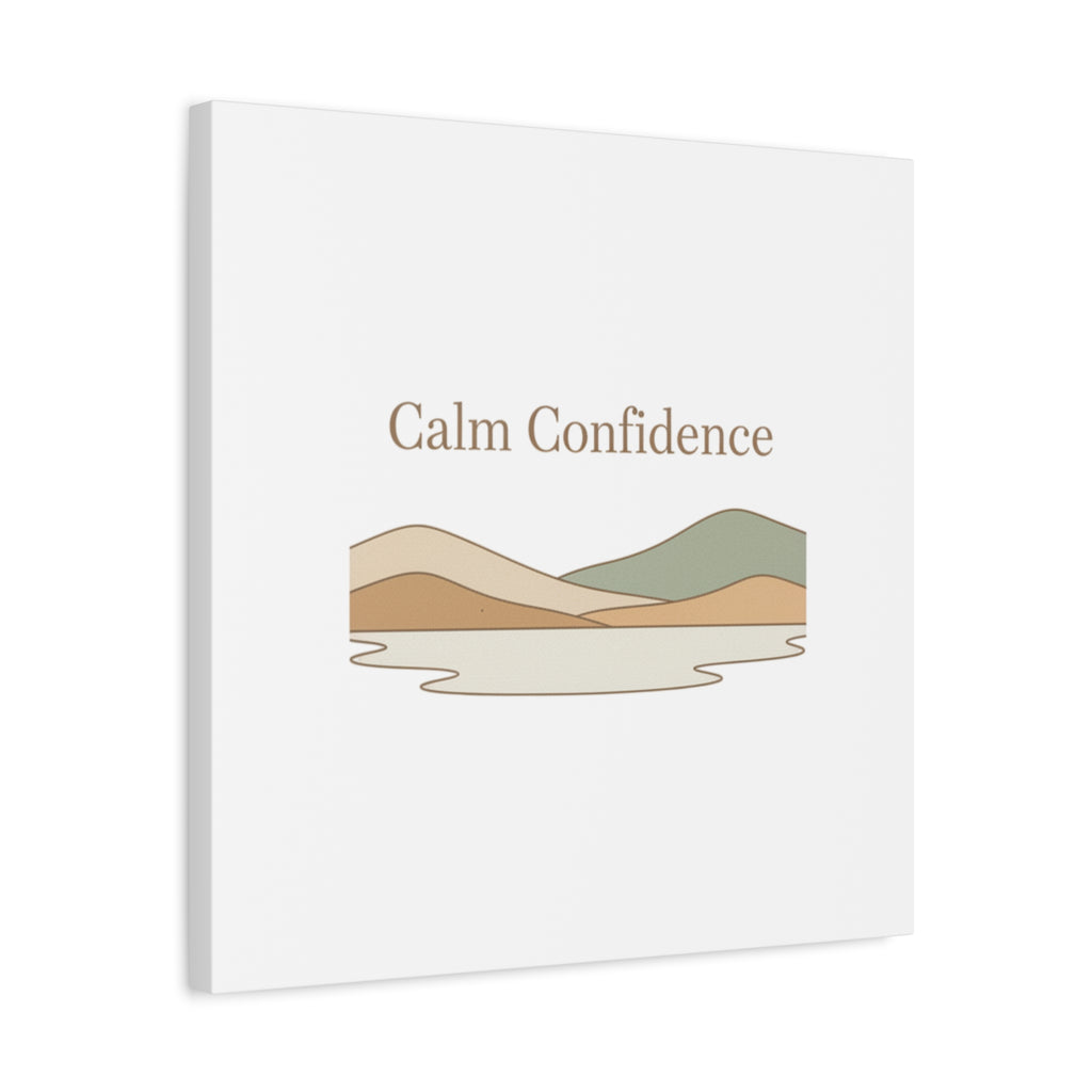 Calm Confidence minimalist landscape Canvas | quiet luxury, neutral minimalist