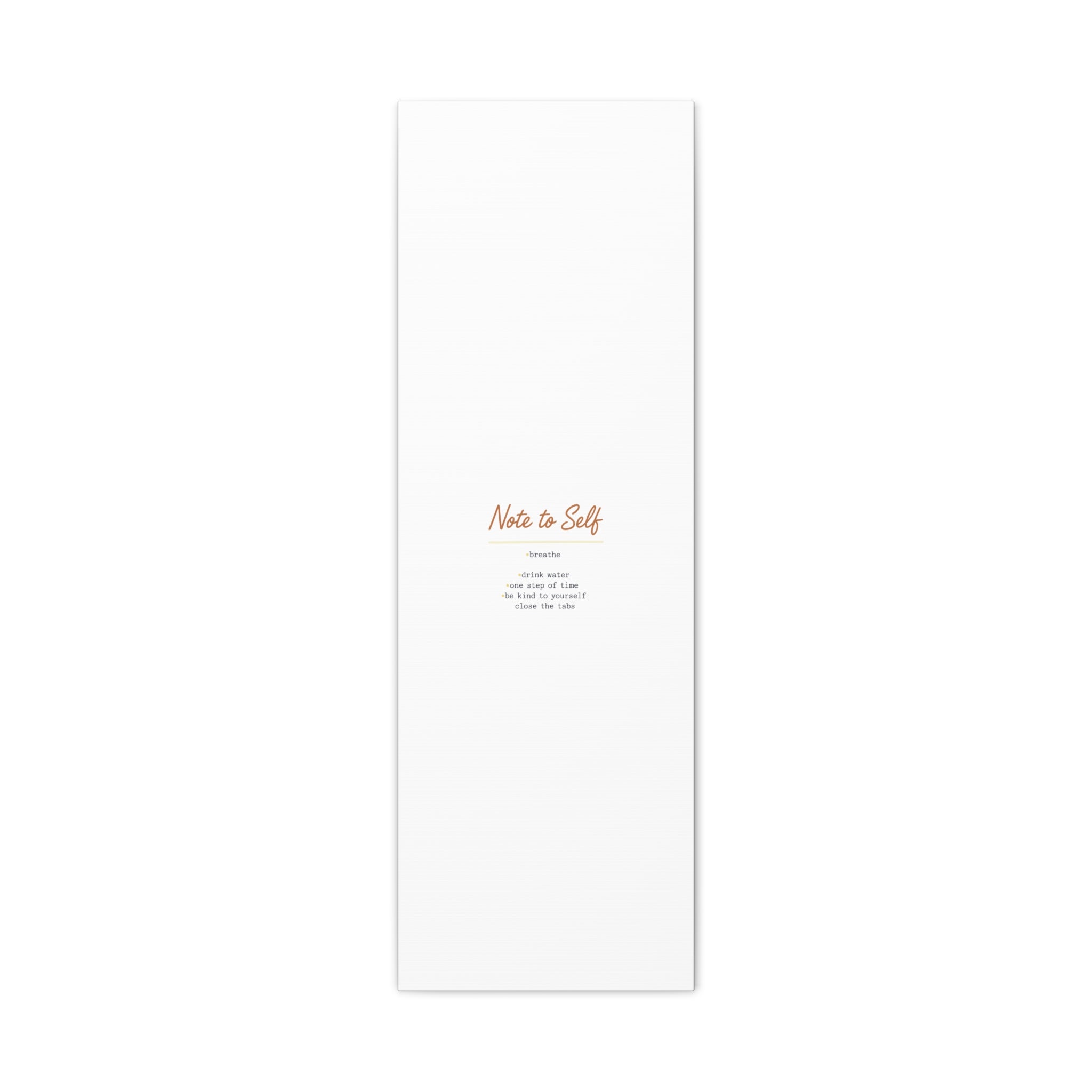 Note to Self Canvas - Analogue Reminder Decor - Handwritten note print - ink pen lettering - Journal style canvas