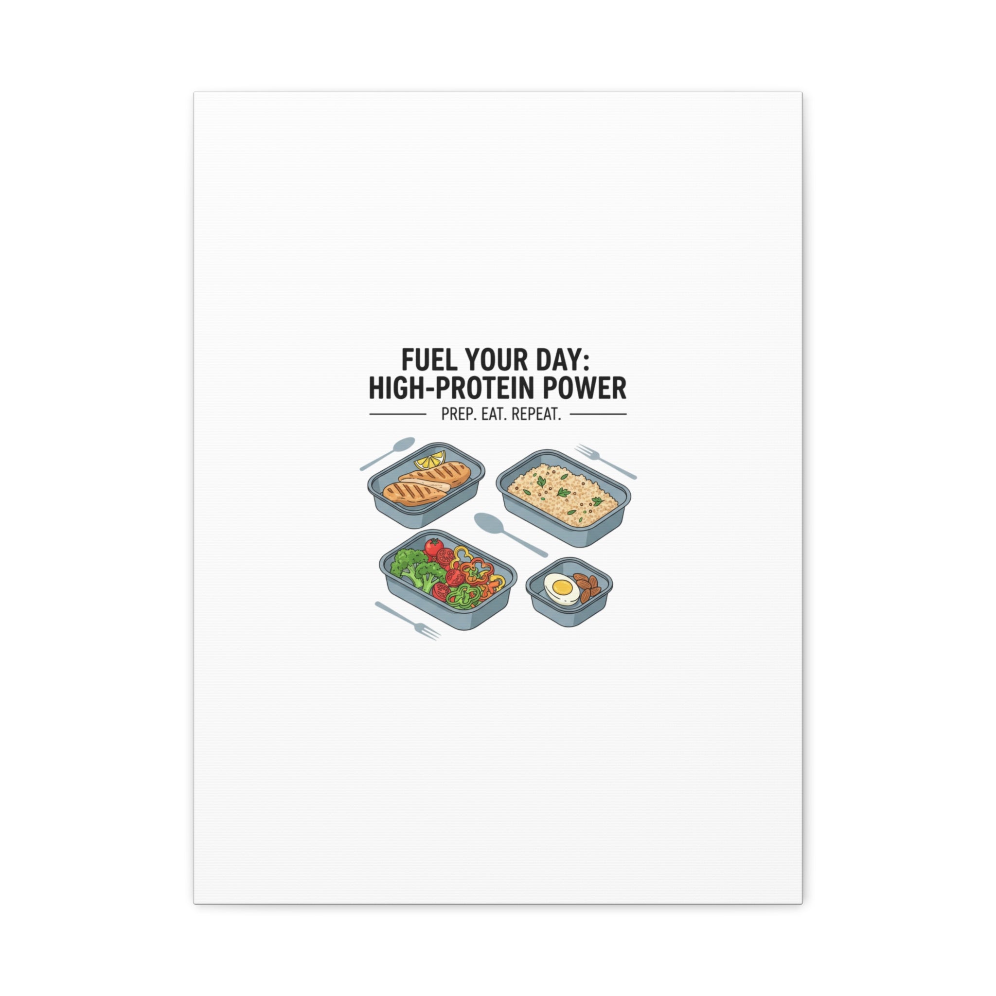 High-Protein Meal Prep Canvas | Fitness Food, Macro Icons
