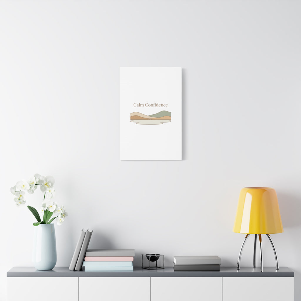 Calm Confidence minimalist landscape Canvas | quiet luxury, neutral minimalist
