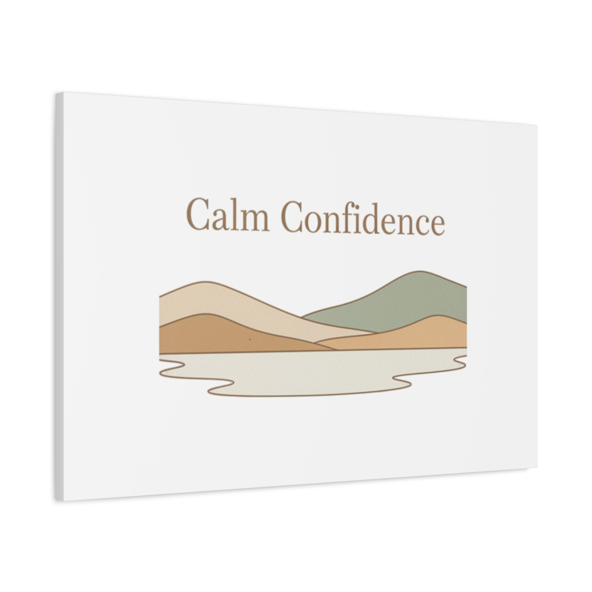 Calm Confidence minimalist landscape Canvas | quiet luxury, neutral minimalist
