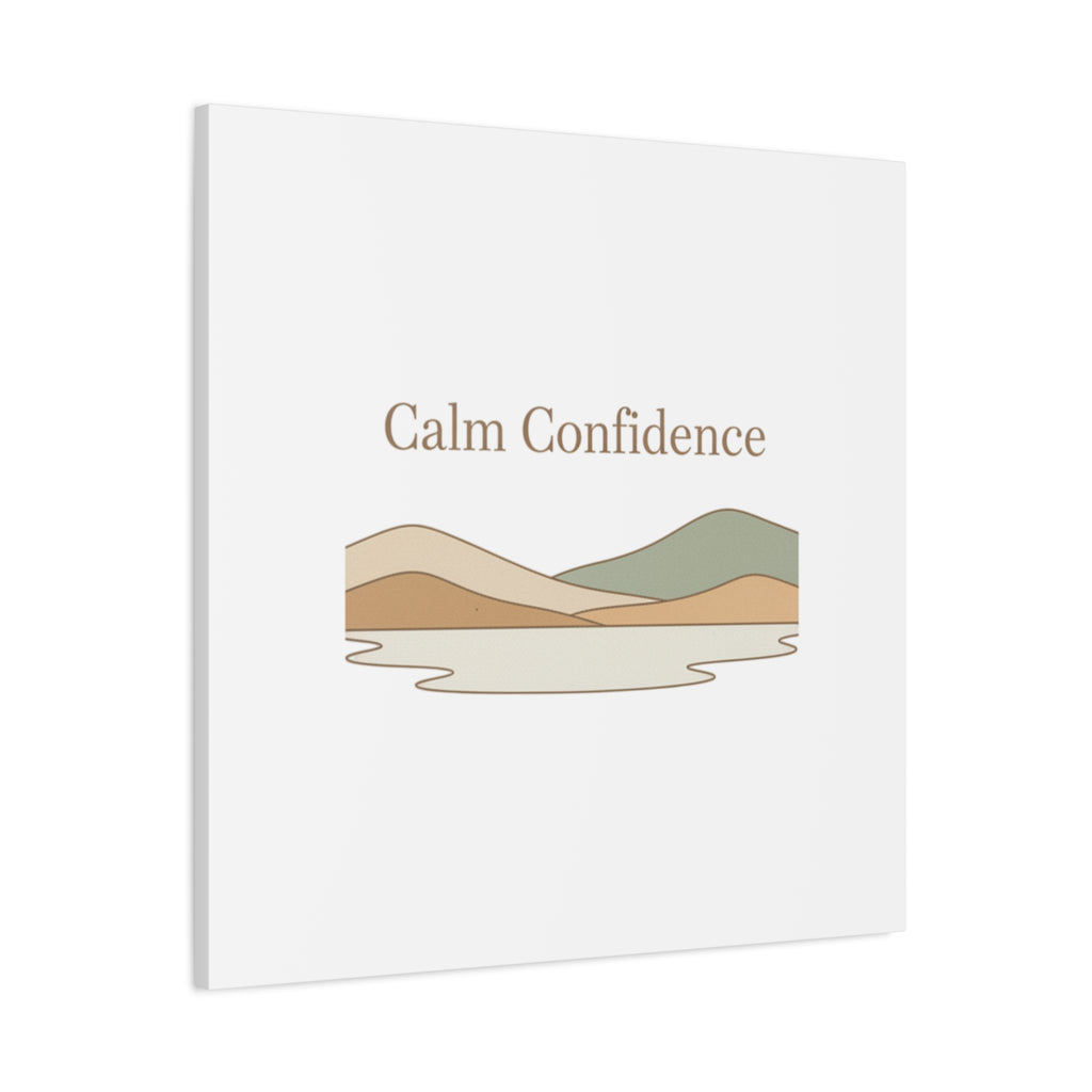 Calm Confidence minimalist landscape Canvas | quiet luxury, neutral minimalist