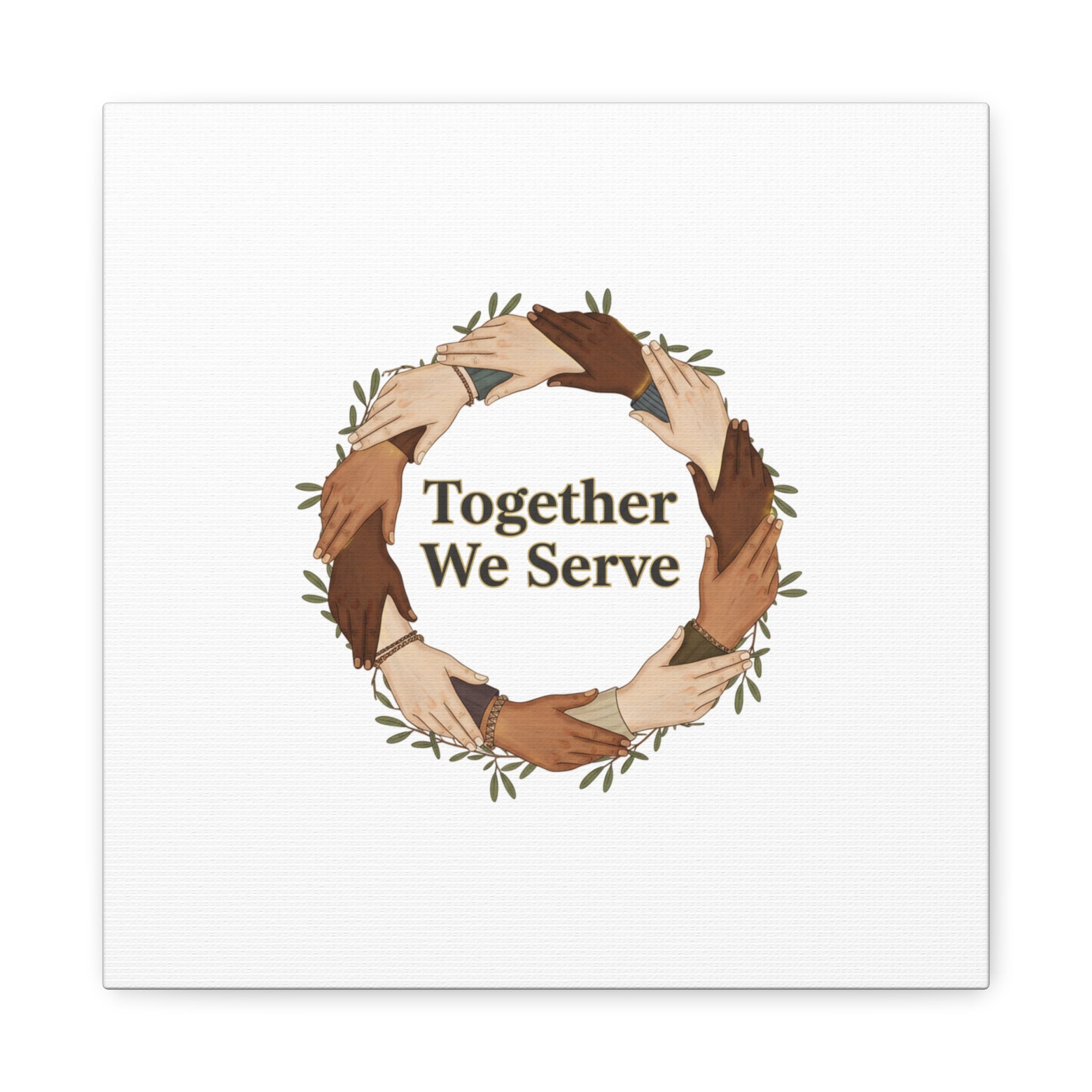 Together We Serve Canvas -  MLK Day of Service - unity poster - Community volunteer Canvas