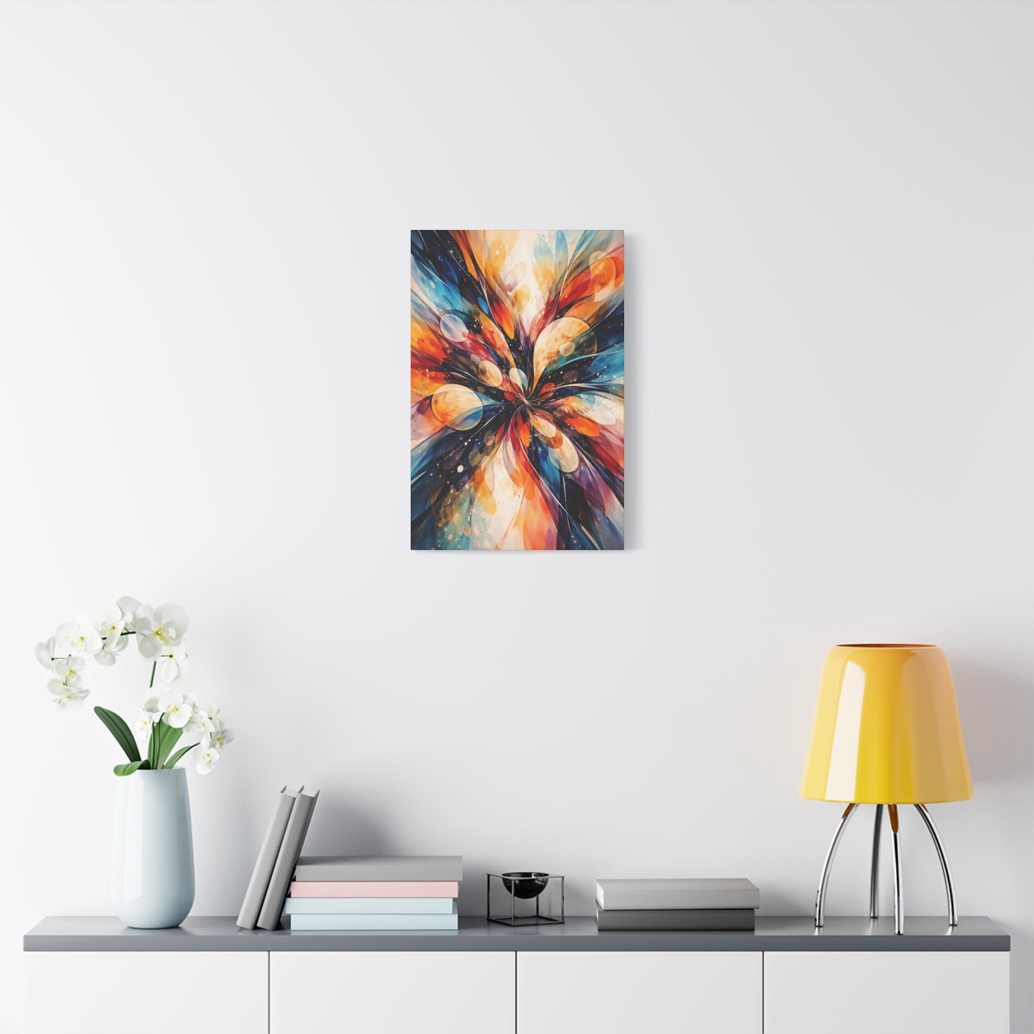 Colorful Abstract Wall Art Canvas – Modern Vibrant Home Decor Painting - Matte Canvas Stretched, 1.25"