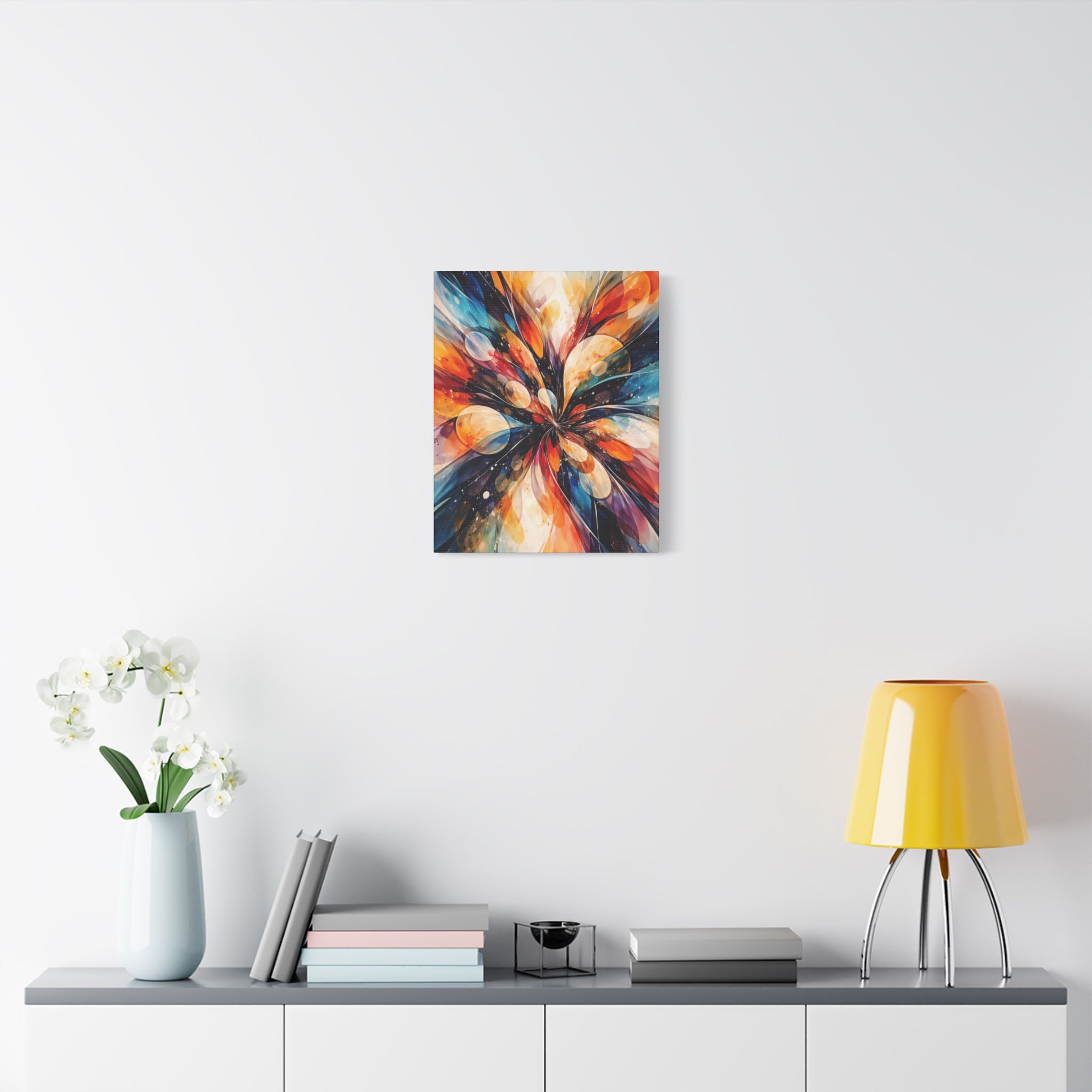 Colorful Abstract Wall Art Canvas – Modern Vibrant Home Decor Painting - Matte Canvas Stretched, 1.25"