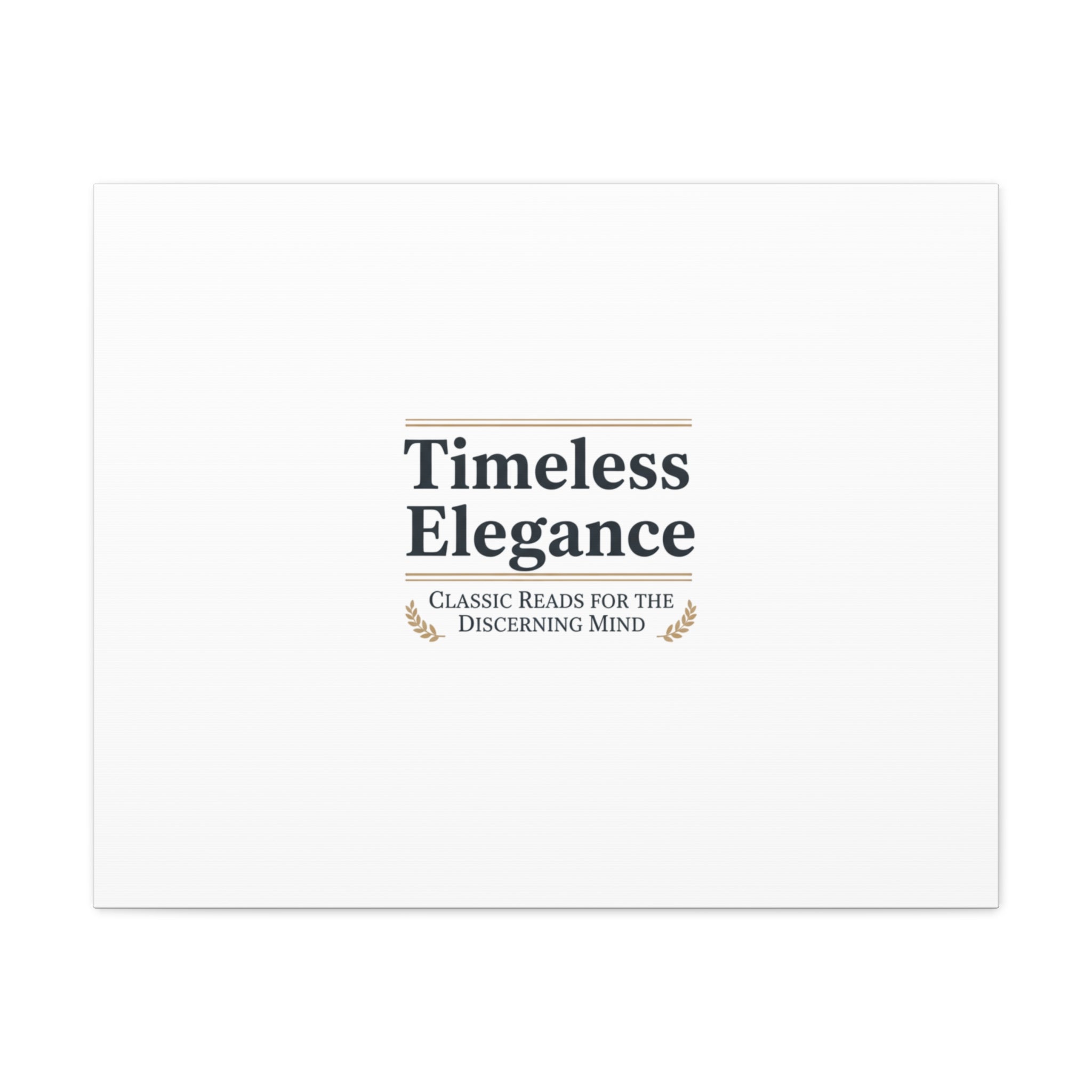 Timeless Elegance Canvas - Retro Serif Typography - Literary Aesthetic Luxury Canvas