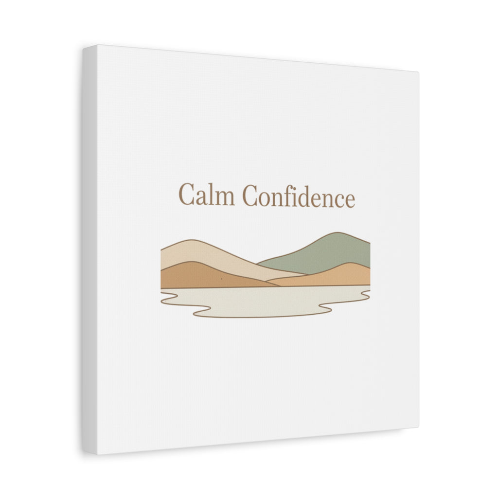 Calm Confidence minimalist landscape Canvas | quiet luxury, neutral minimalist