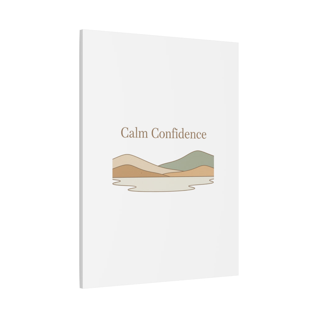Calm Confidence minimalist landscape Canvas | quiet luxury, neutral minimalist