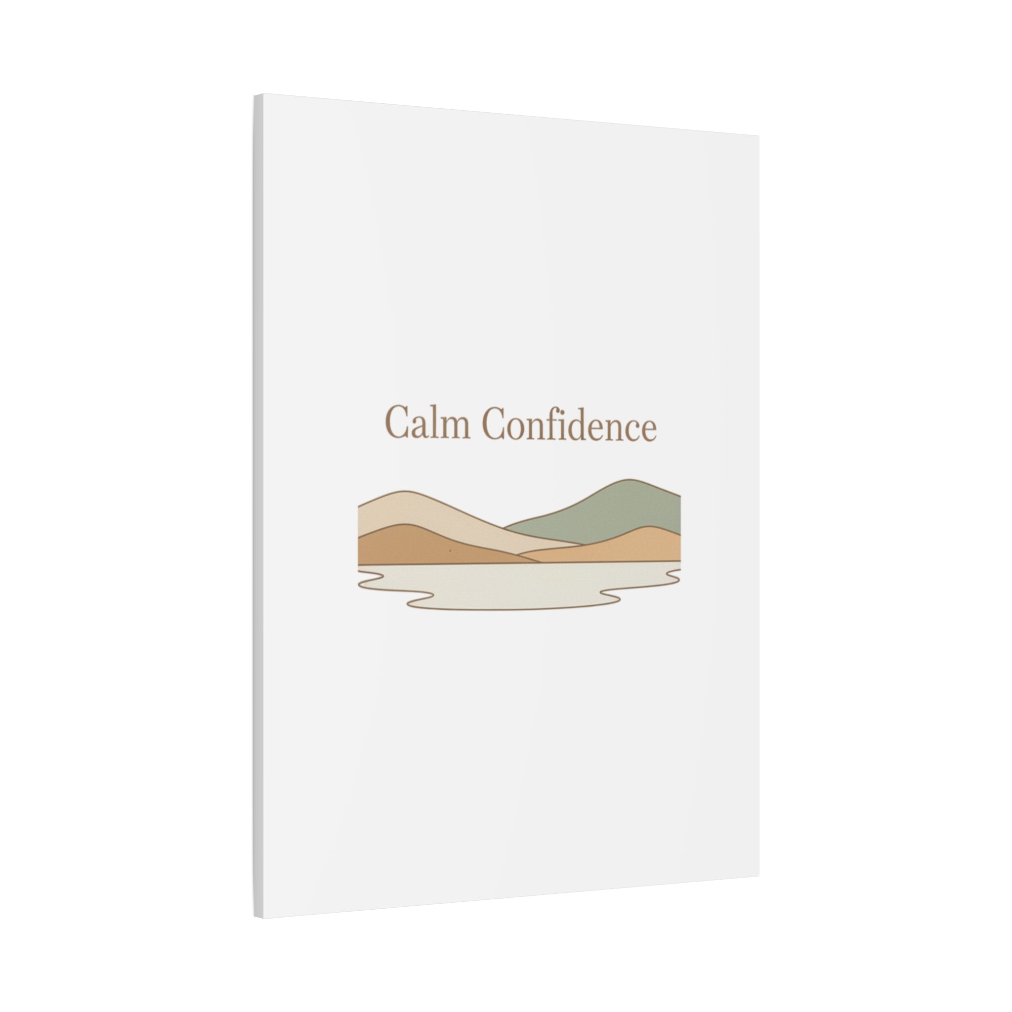 Calm Confidence minimalist landscape Canvas | quiet luxury, neutral minimalist