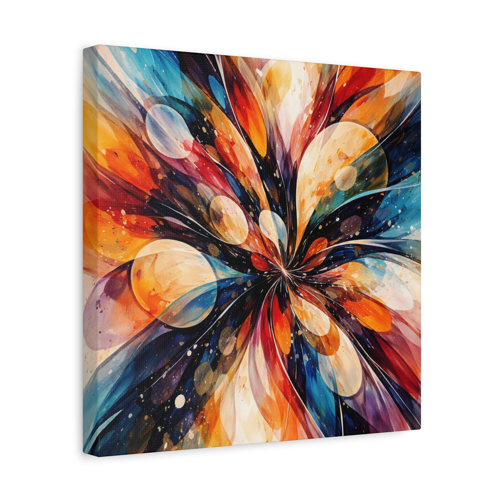 Colorful Abstract Wall Art Canvas – Modern Vibrant Home Decor Painting - Matte Canvas Stretched, 1.25"