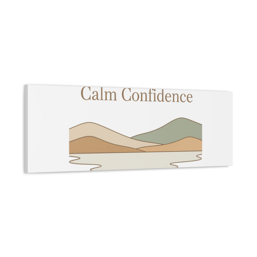 Calm Confidence minimalist landscape Canvas | quiet luxury, neutral minimalist