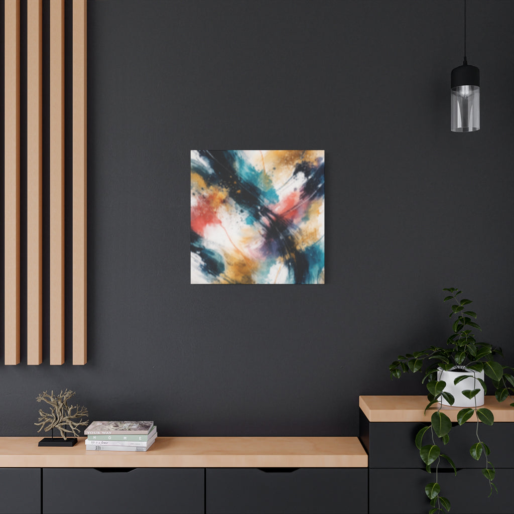 Abstract Color Splash Matte Canvas Print - Vibrant Modern Wall Art - Bedroom decor canvas