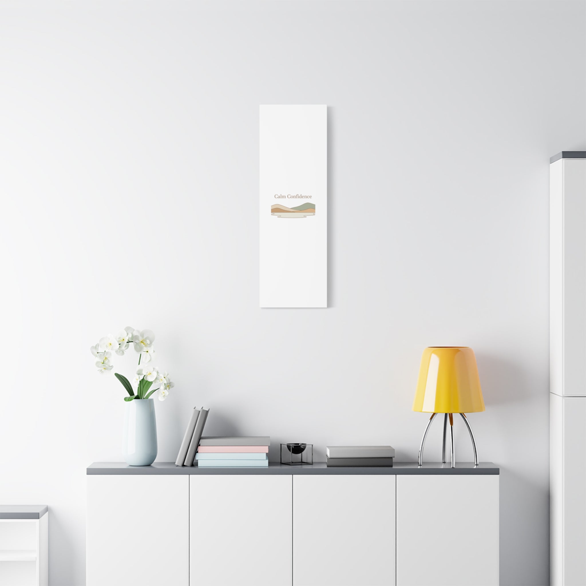 Calm Confidence minimalist landscape Canvas | quiet luxury, neutral minimalist