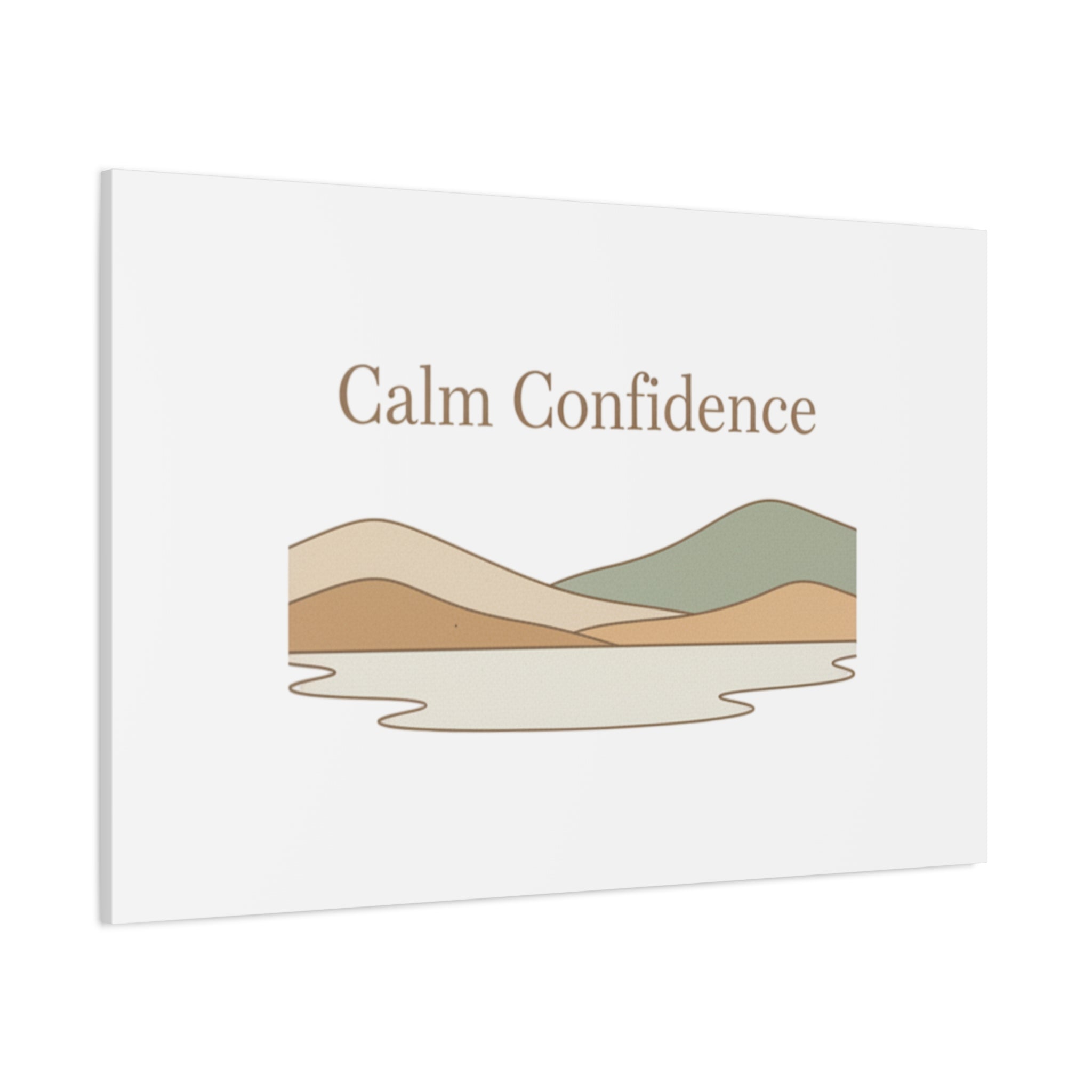 Calm Confidence minimalist landscape Canvas | quiet luxury, neutral minimalist