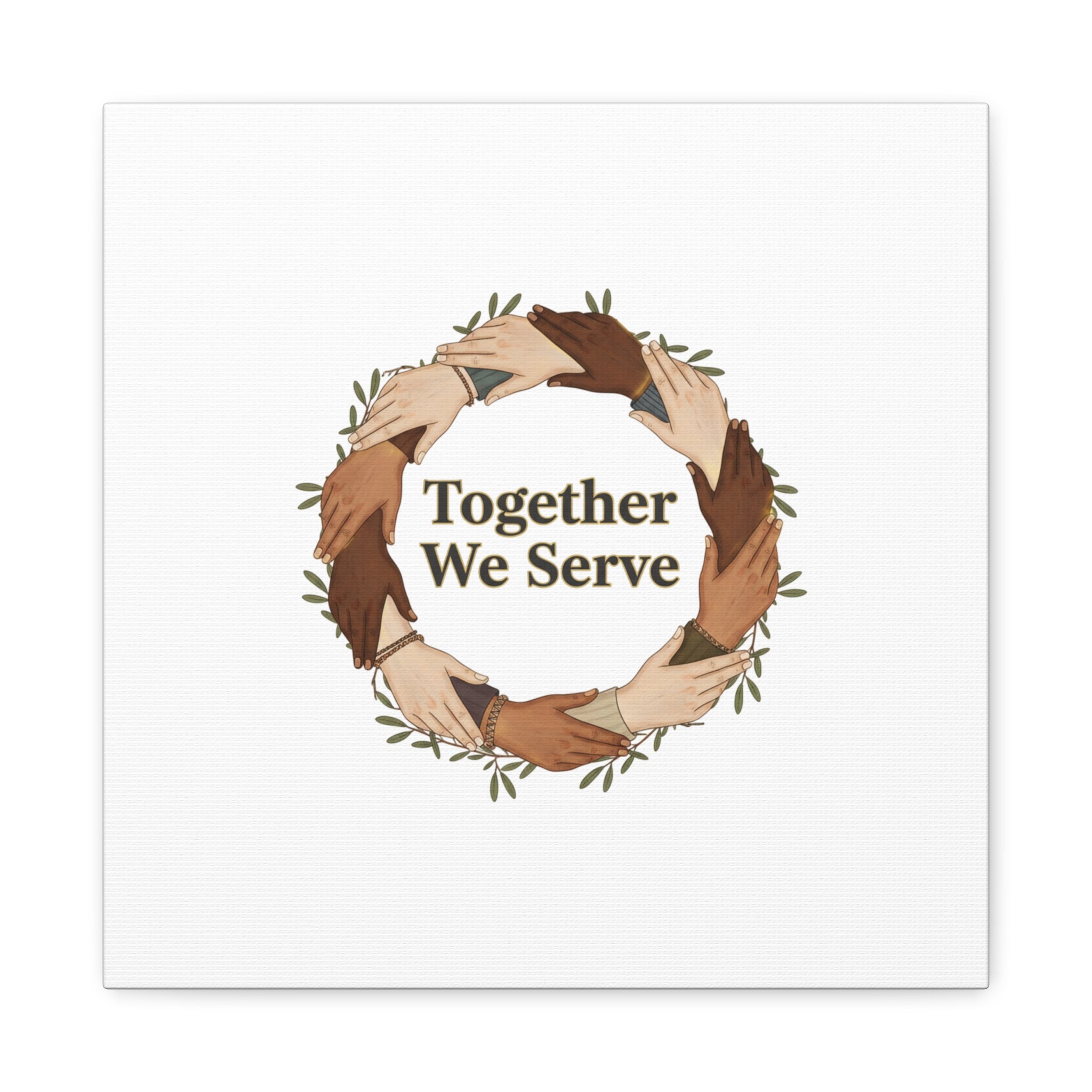 Together We Serve Canvas -  MLK Day of Service - unity poster - Community volunteer Canvas