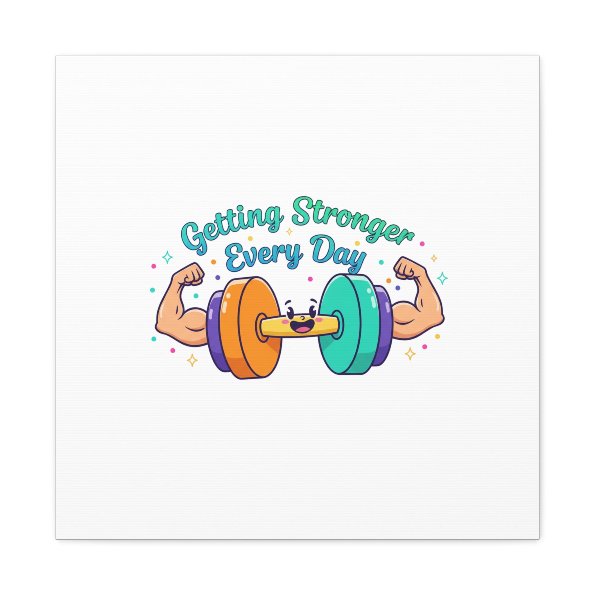 Getting Stronger Every Day Canvas - Gym Comeback -  Start Small Fitness Art Gym fitness Canvas