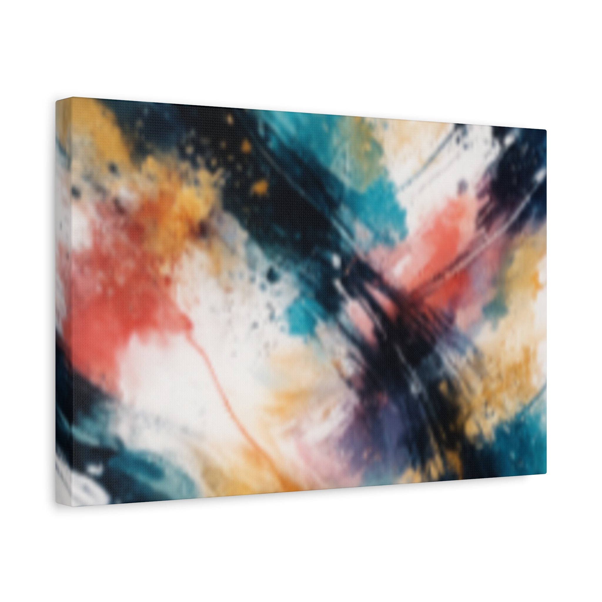 Abstract Color Splash Matte Canvas Print - Vibrant Modern Wall Art - Bedroom decor canvas