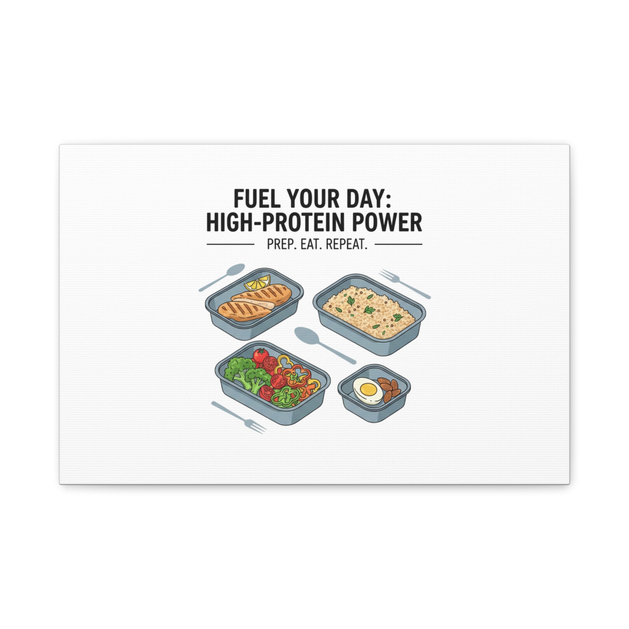 High-Protein Meal Prep Canvas | Fitness Food, Macro Icons