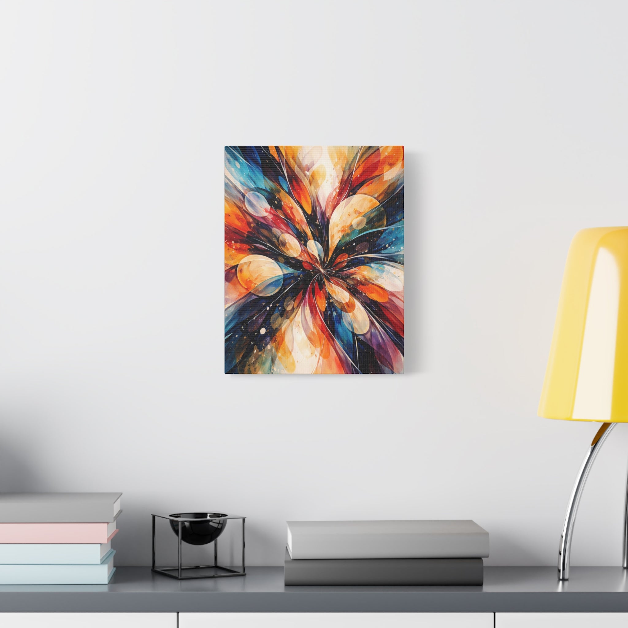 Colorful Abstract Wall Art Canvas – Modern Vibrant Home Decor Painting - Matte Canvas Stretched, 1.25"