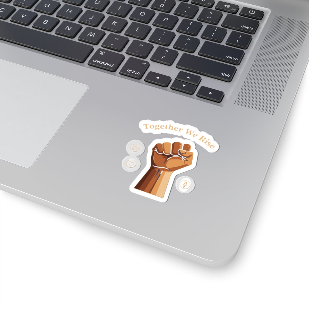 Together We Rise Fist Sticker laptop stickers -MLK Day of Service - unity volunteer