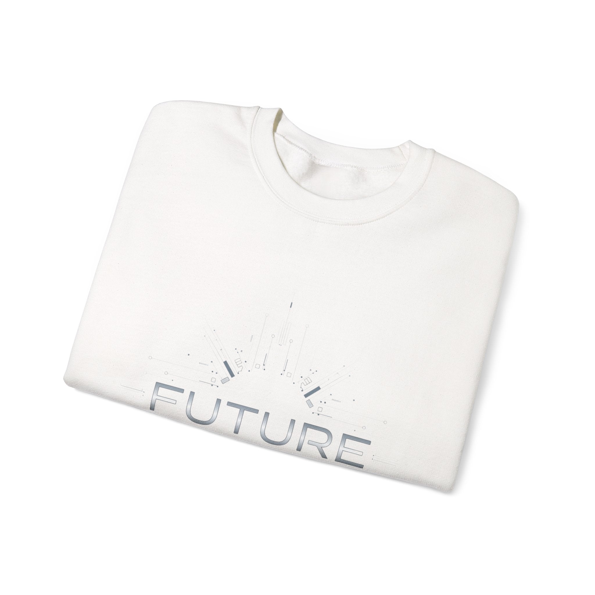 FUTURE cyber chrome Sweatshirt | Cyber Y2K Minimalism, sleek metallic