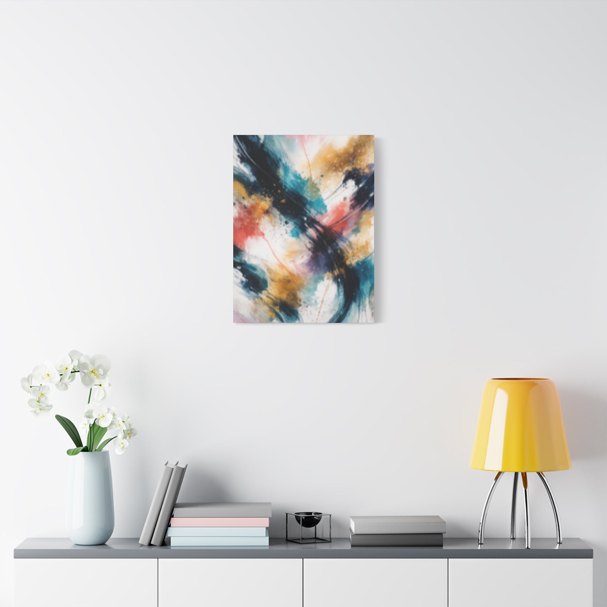 Abstract Color Splash Matte Canvas Print - Vibrant Modern Wall Art - Bedroom decor canvas