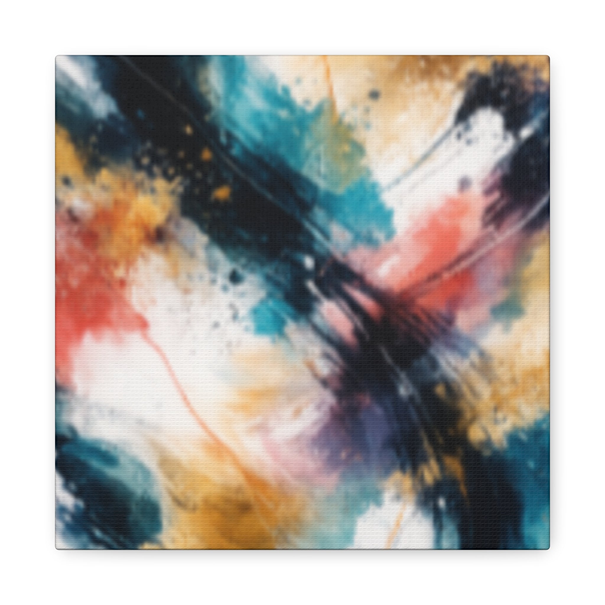 Abstract Color Splash Matte Canvas Print - Vibrant Modern Wall Art - Bedroom decor canvas