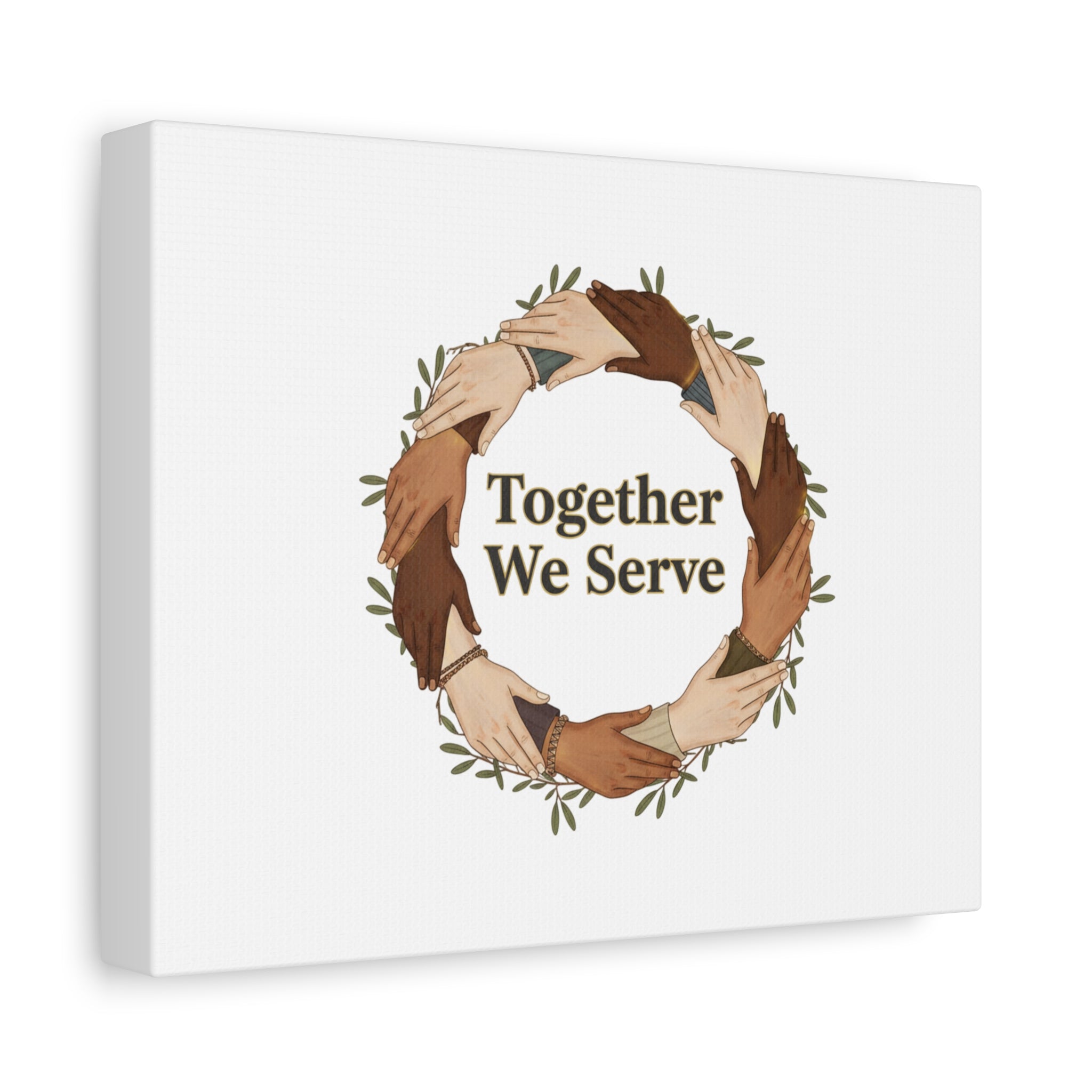 Together We Serve Canvas -  MLK Day of Service - unity poster - Community volunteer Canvas