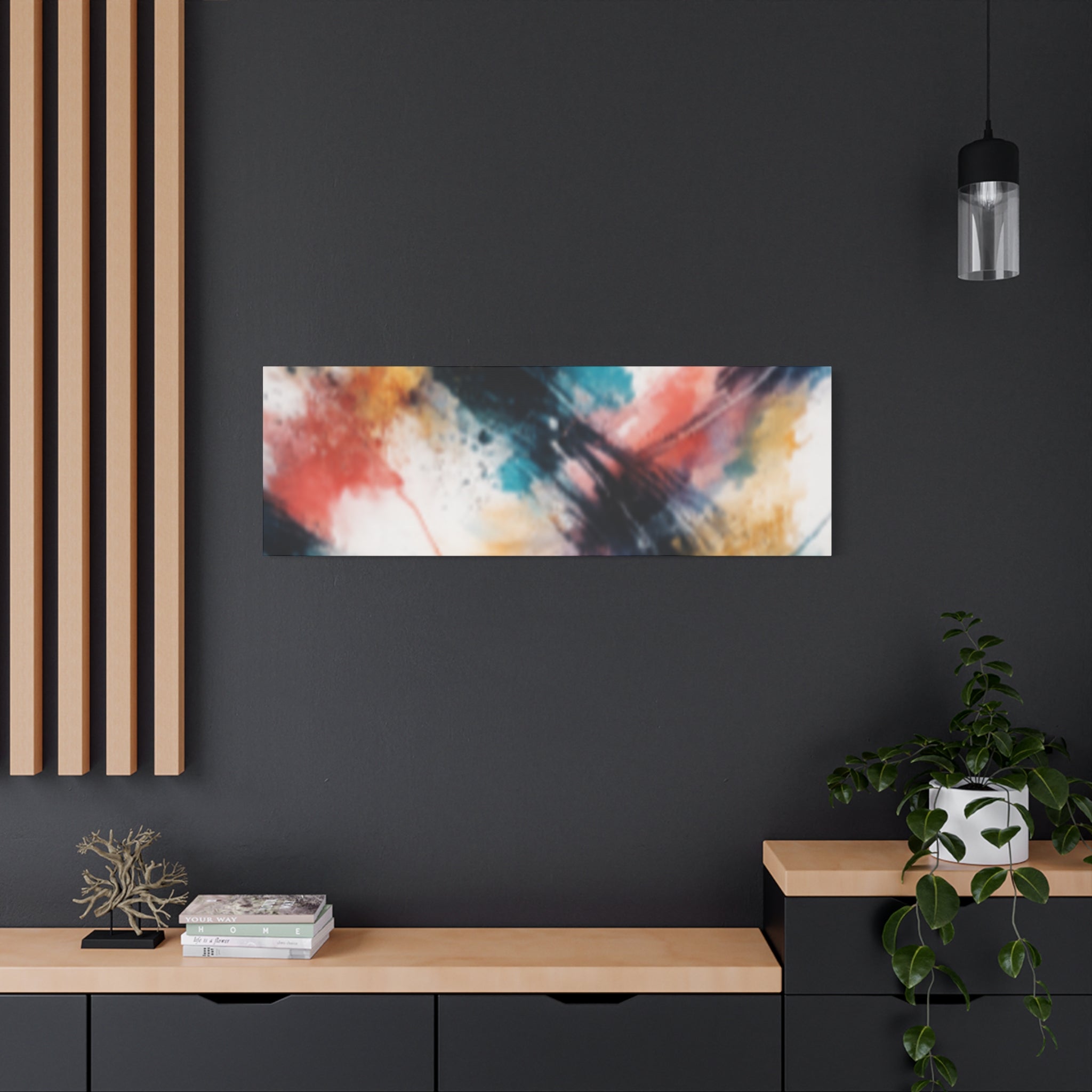 Abstract Color Splash Matte Canvas Print - Vibrant Modern Wall Art - Bedroom decor canvas