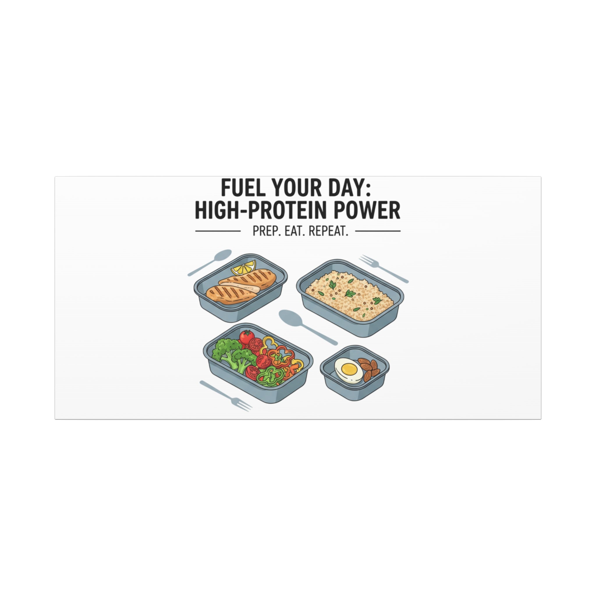 High-Protein Meal Prep Canvas | Fitness Food, Macro Icons
