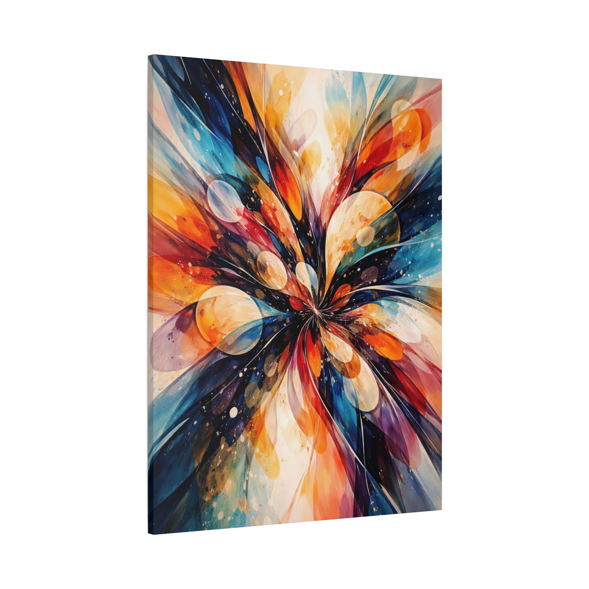 Colorful Abstract Wall Art Canvas – Modern Vibrant Home Decor Painting - Matte Canvas Stretched, 1.25"