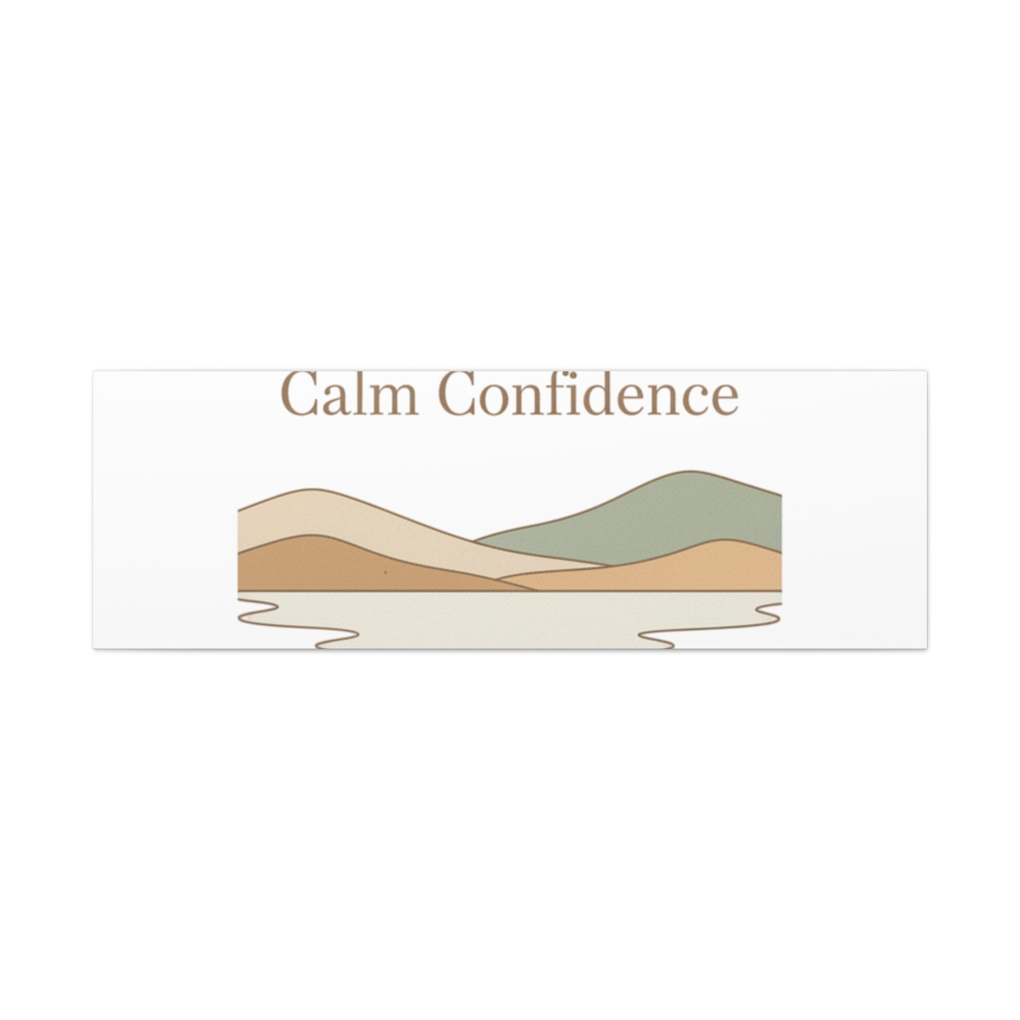 Calm Confidence minimalist landscape Canvas | quiet luxury, neutral minimalist