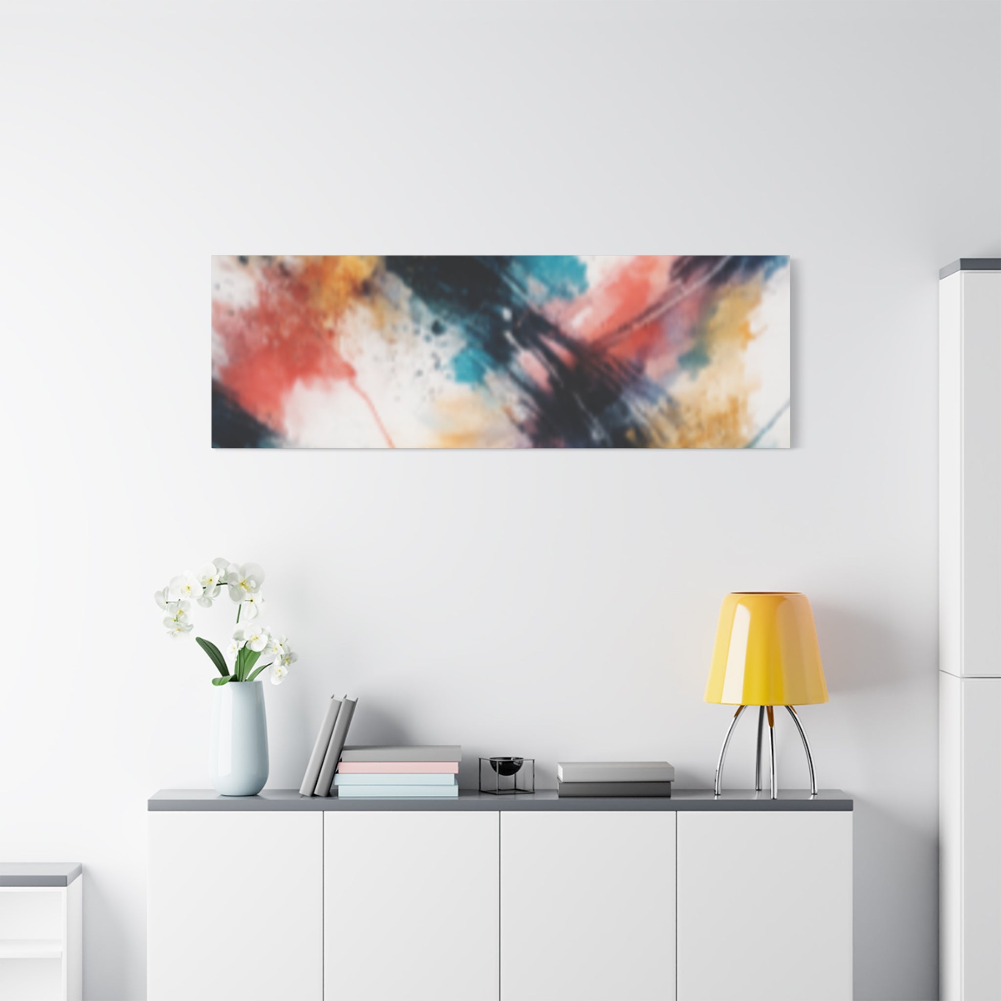 Abstract Color Splash Matte Canvas Print - Vibrant Modern Wall Art - Bedroom decor canvas