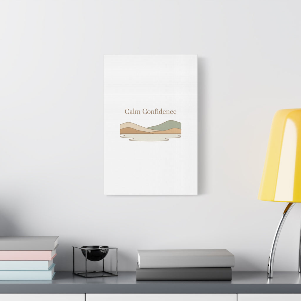 Calm Confidence minimalist landscape Canvas | quiet luxury, neutral minimalist