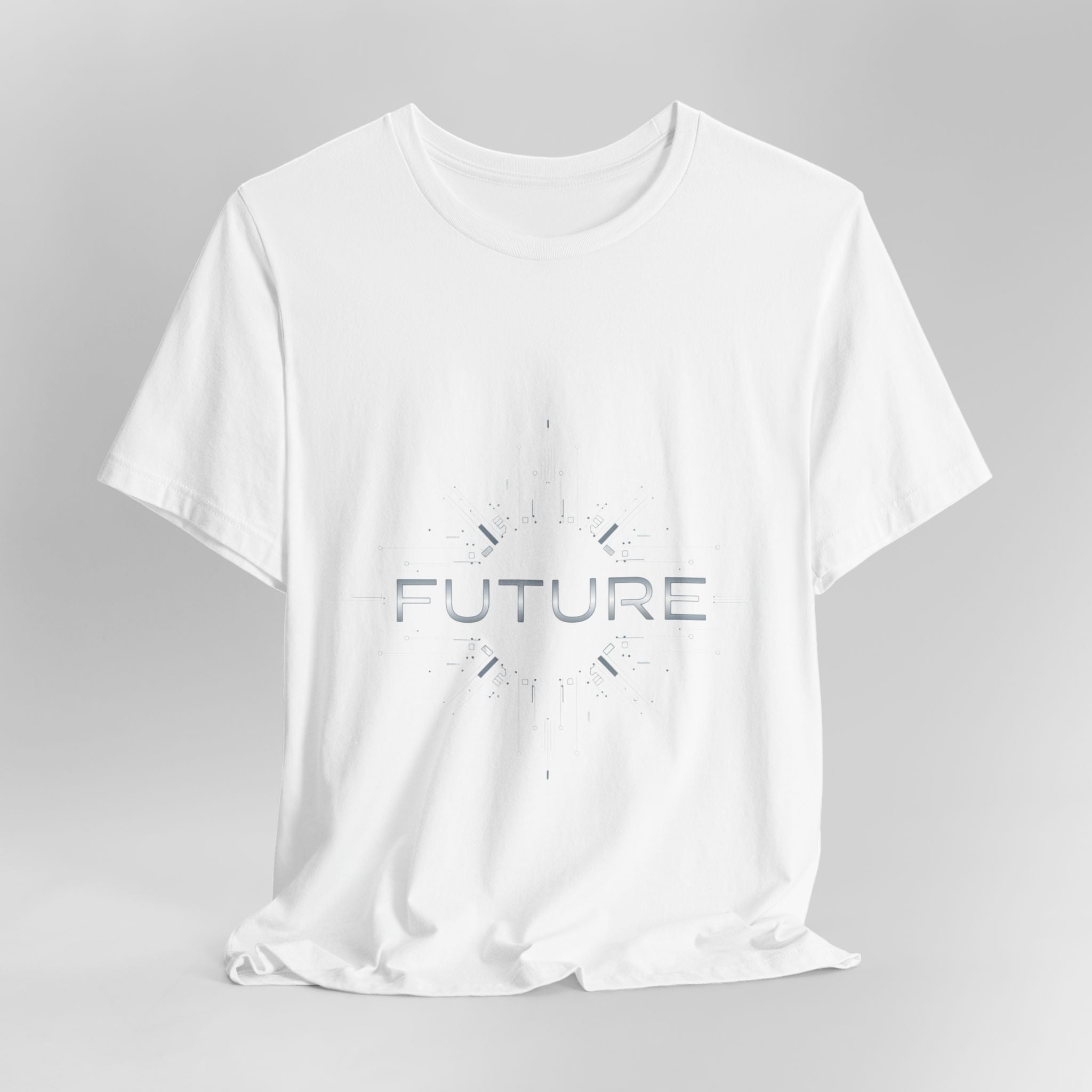 Future Tech T-Shirt – Futuristic Digital Design Minimal Style Tee