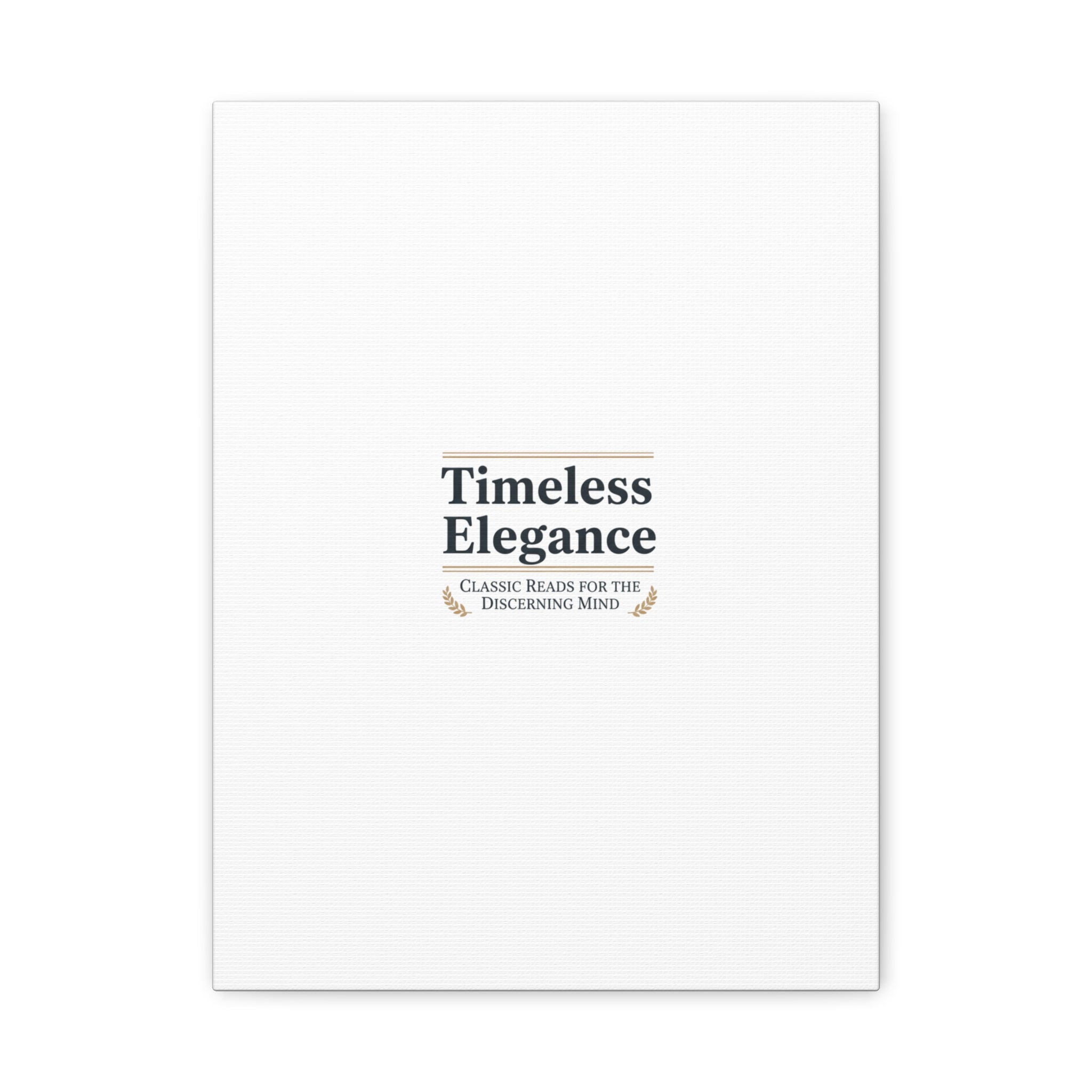 Timeless Elegance Canvas - Retro Serif Typography - Literary Aesthetic Luxury Canvas