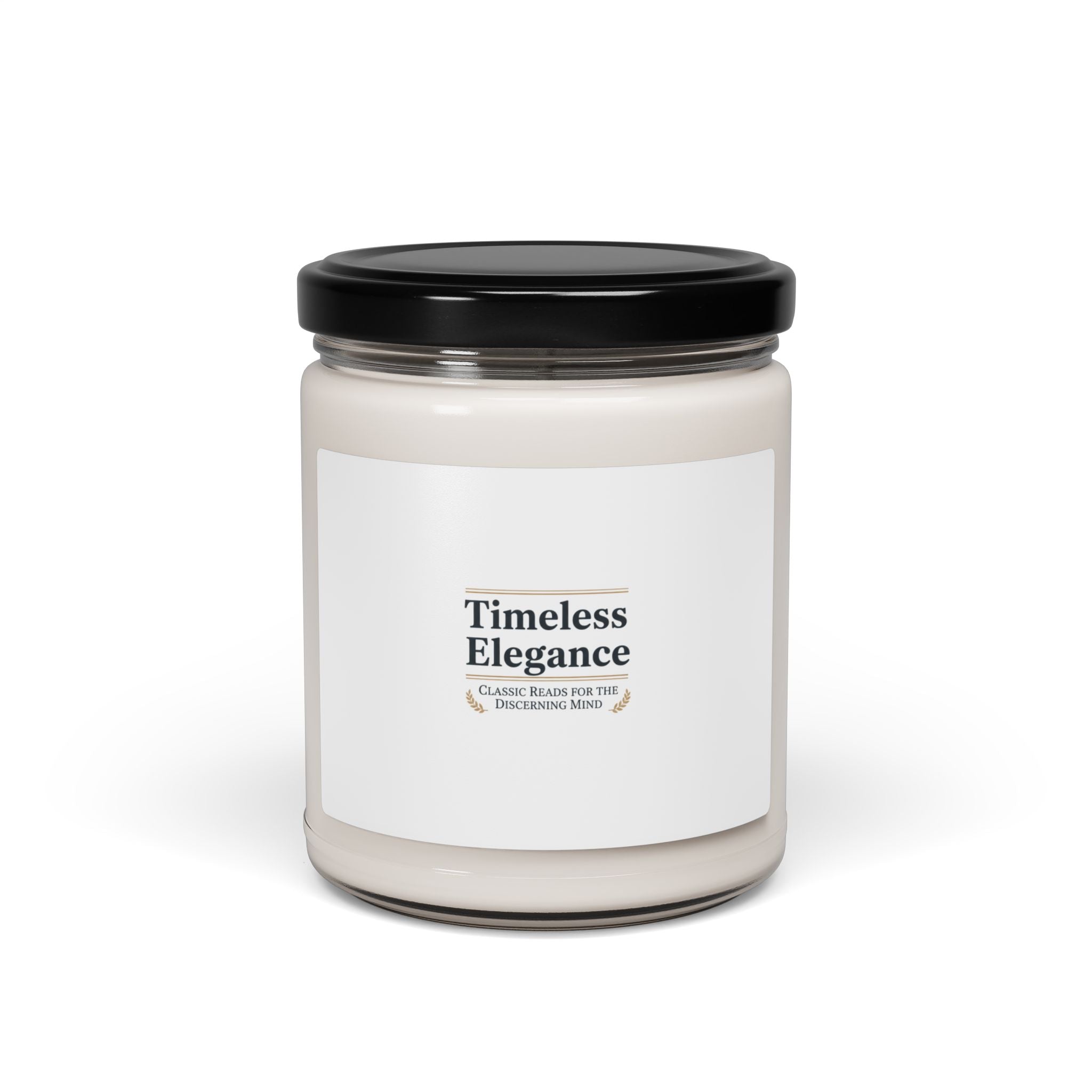 Timeless Elegance Serif Wordmark Candle - Scented Soy Candle - Literary Aesthetic Calm Reading Candle