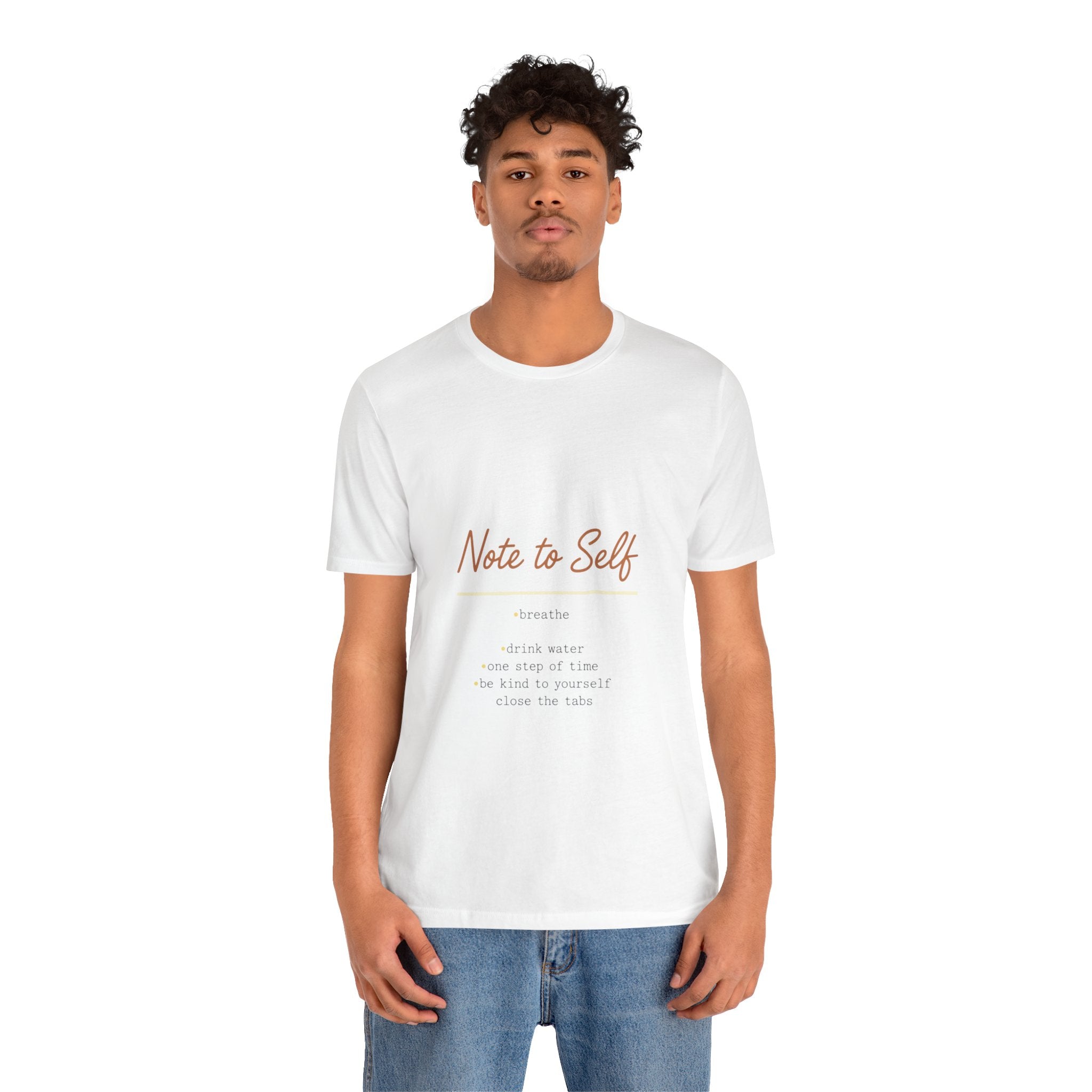 Note to Self shirt | post‑it note design, handwritten reminder tee