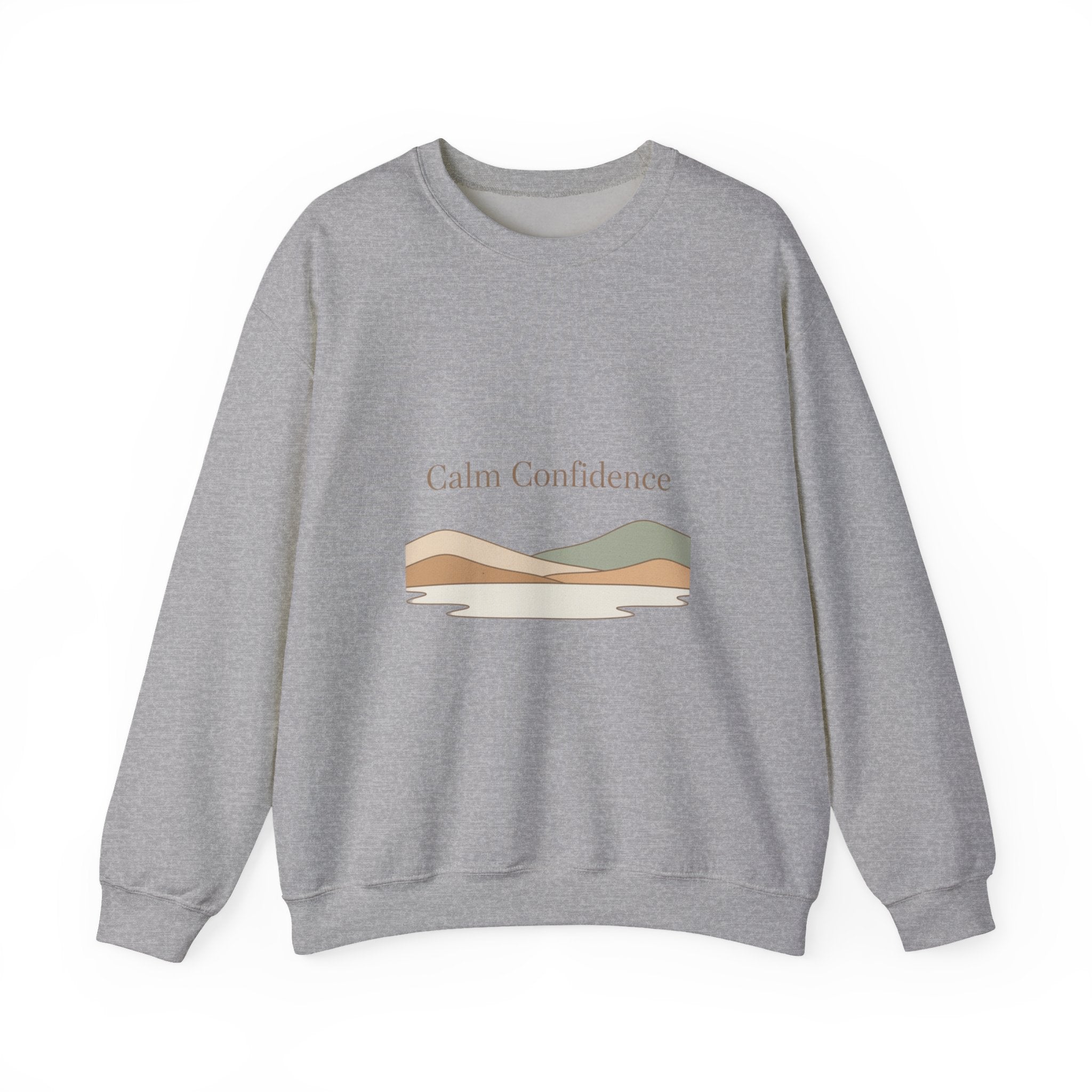 Calm Confidence minimalist landscape Crewneck Sweatshirt | quiet luxury, neutral minimalist